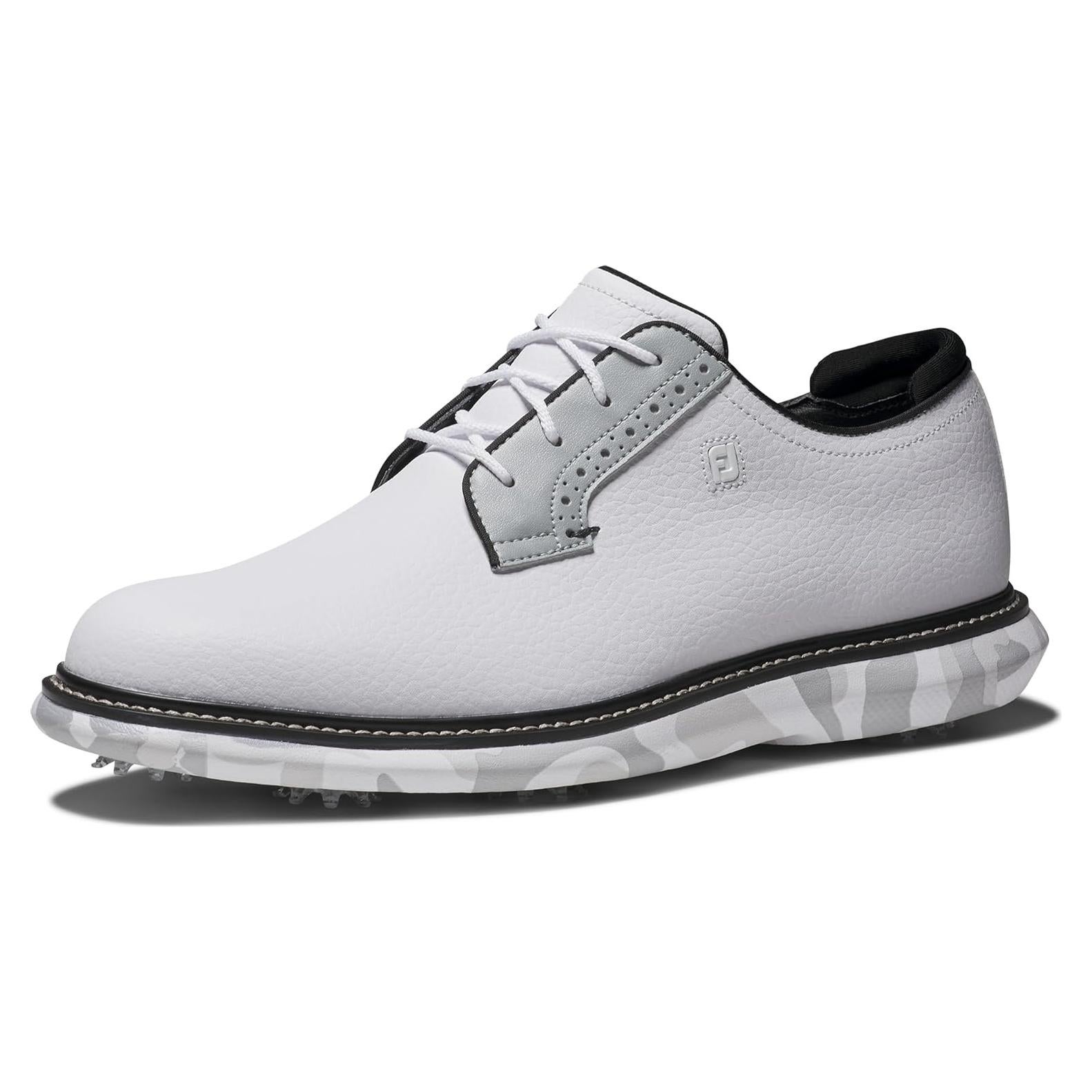 Zapato de Golf FootJoy Traditions Hombre 10.5 Blanco/Camo Gris