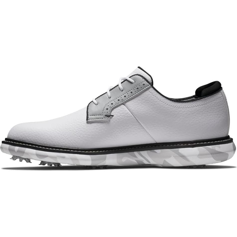Zapato de Golf FootJoy Traditions Hombre 10.5 Blanco/Camo Gris