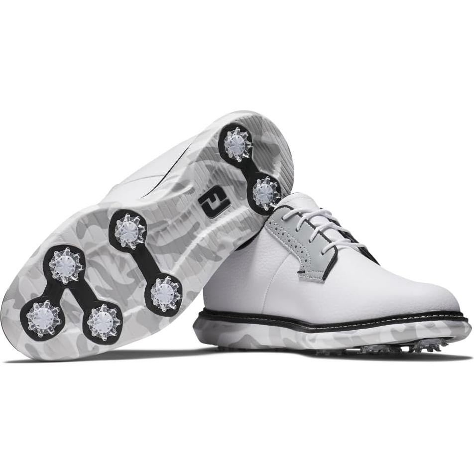 Zapato de Golf FootJoy Traditions Hombre 10.5 Blanco/Camo Gris