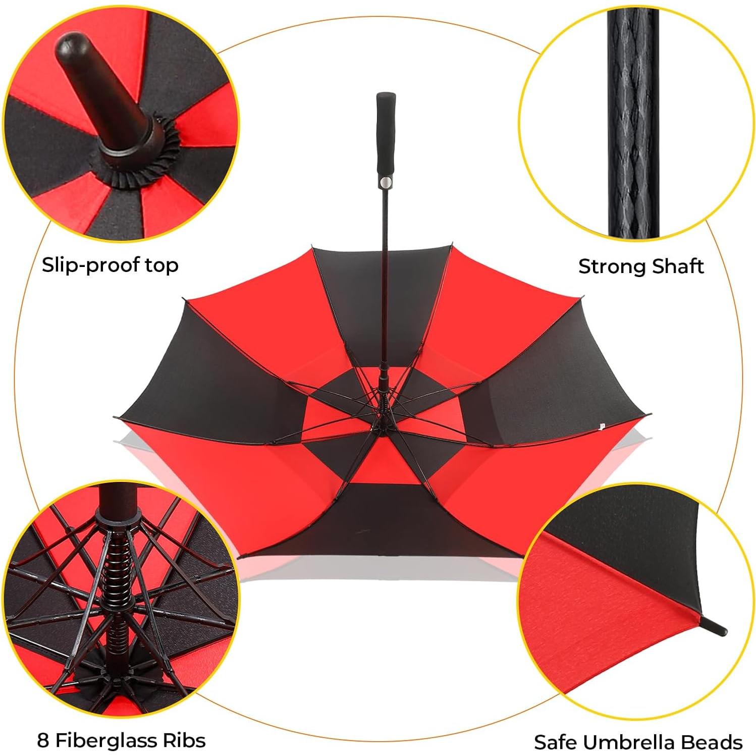 Paraguas de Golf Automático LLanxiry 68 Pulgadas Doble Canopy