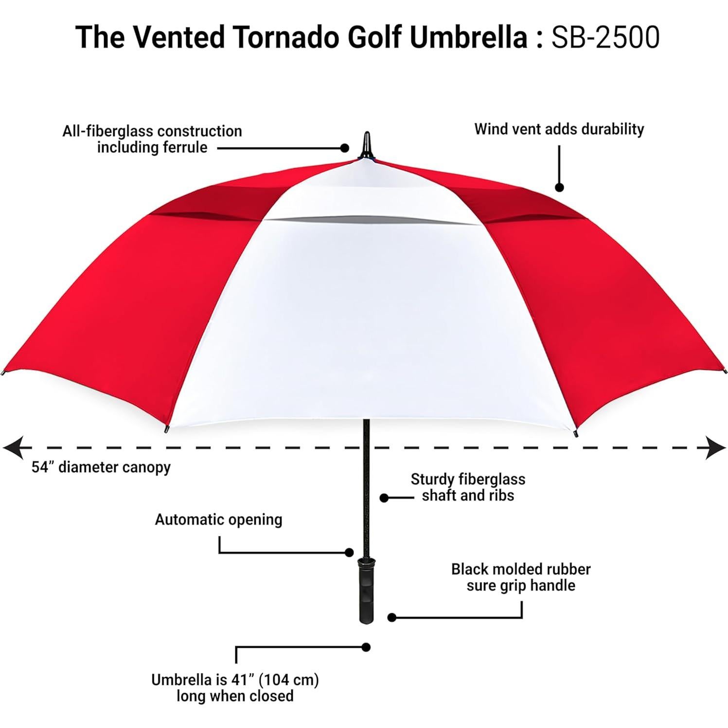 Paraguas Automático Ventilado 162 cm Stromberg Negro