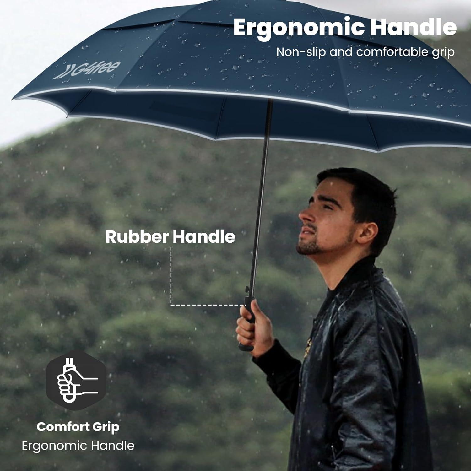 Paraguas de Golf G4Free 157 cm Fibra de Carbono a Prueba de Viento