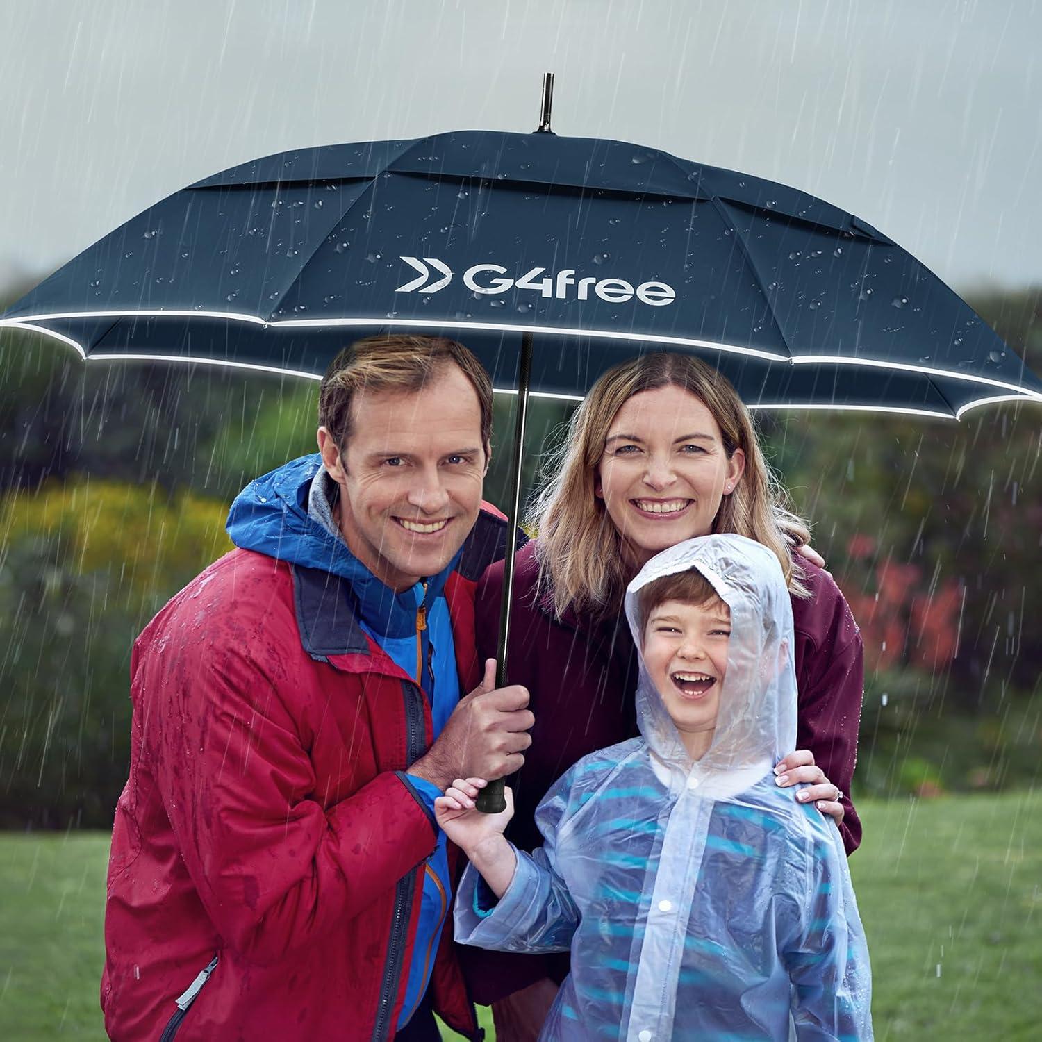 Paraguas de Golf G4Free 157 cm Fibra de Carbono a Prueba de Viento