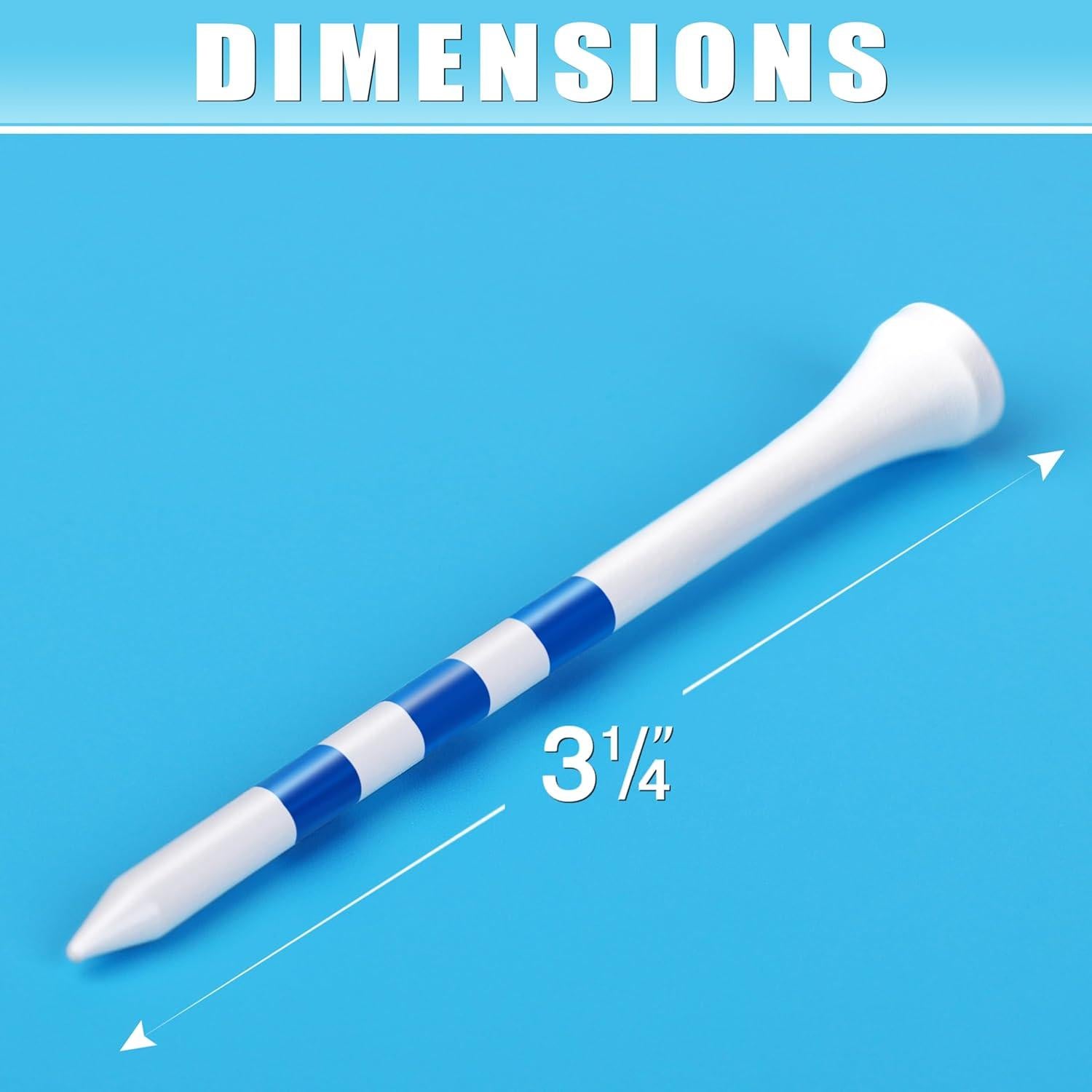 Tees de Golf de Madera CHAMPKEY - 200 Unidades, 3 Tamaños