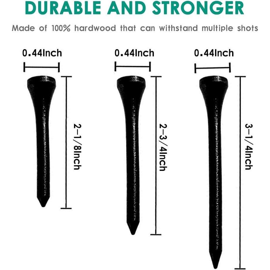 Tees de Golf THIODOON de Madera Natural Paquete 100 Piezas