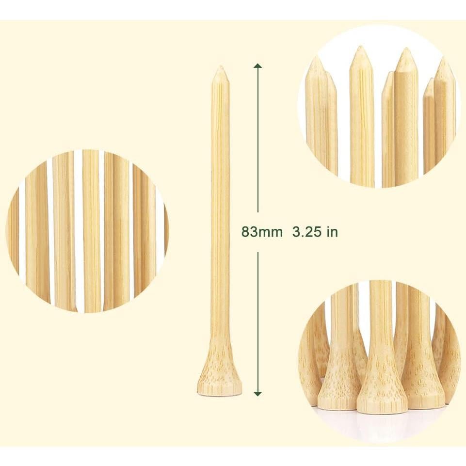 Tees de Golf de Bambú 110 Pcs 8.26 cm Biodegradables JYWYBF