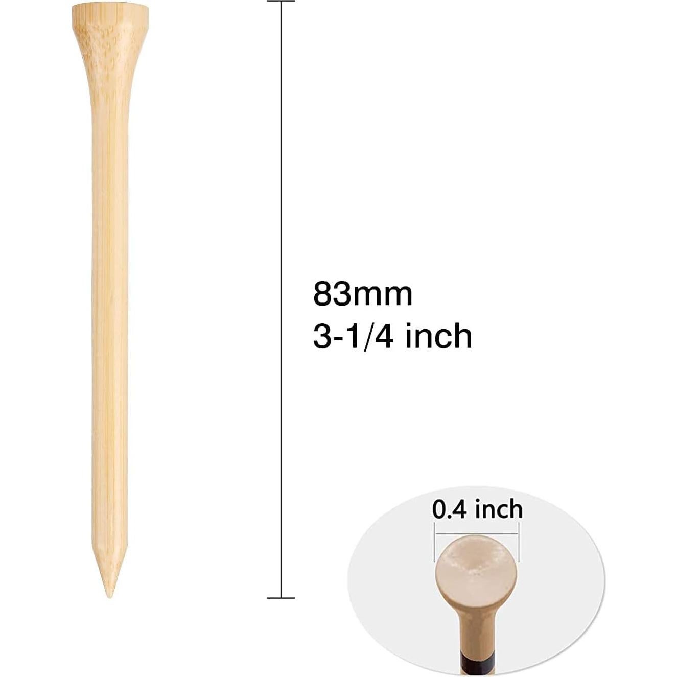 Tees de Golf de Bambú GFGL 100 Pcs 83 mm Biodegradables