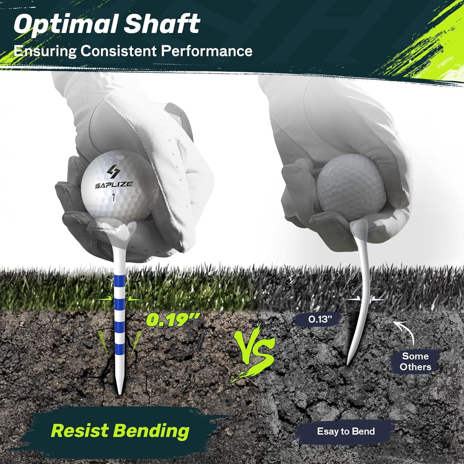 Tees de Golf SAPLIZE 120 Piezas 38mm y 83mm Plástico