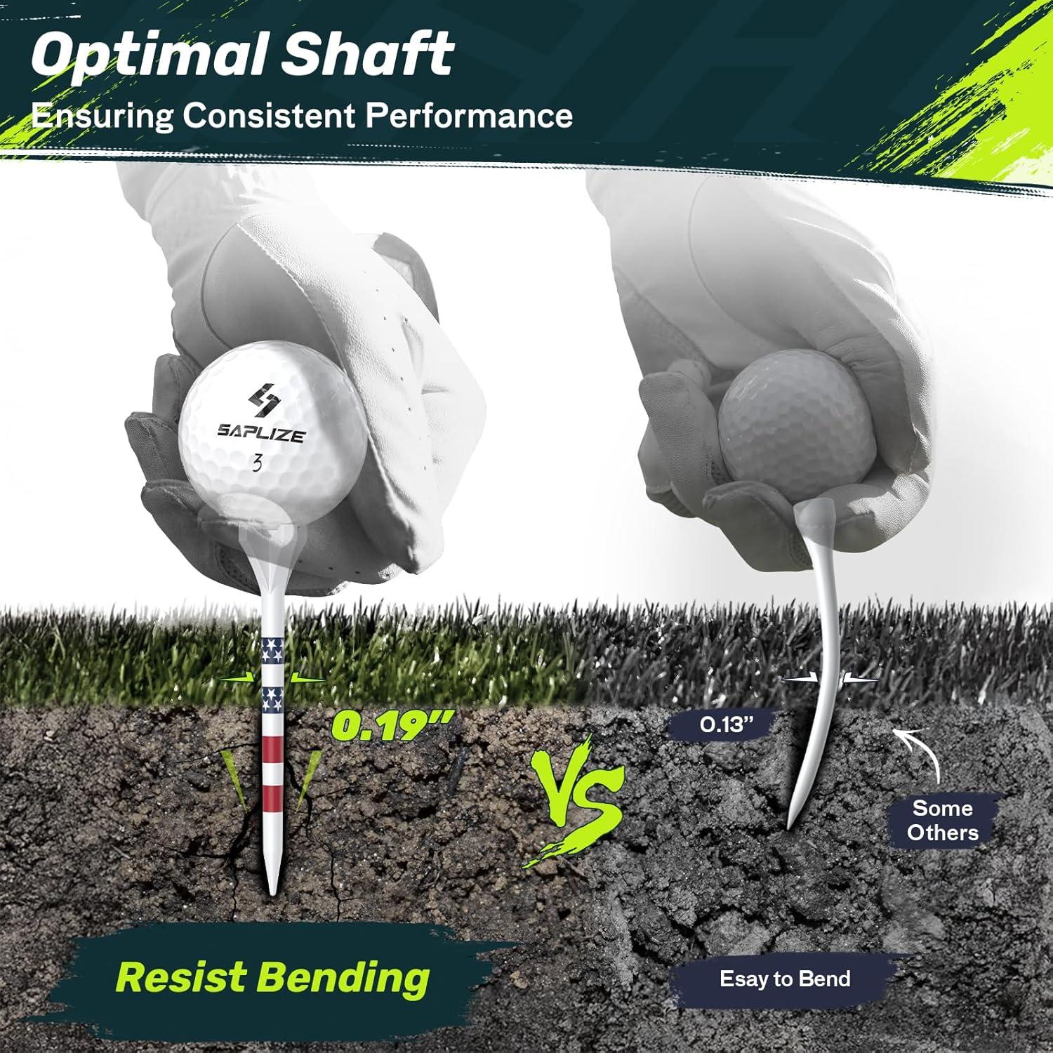 Tees de Golf SAPLIZE de Plástico 100 Pcs 83mm 4 Puntas