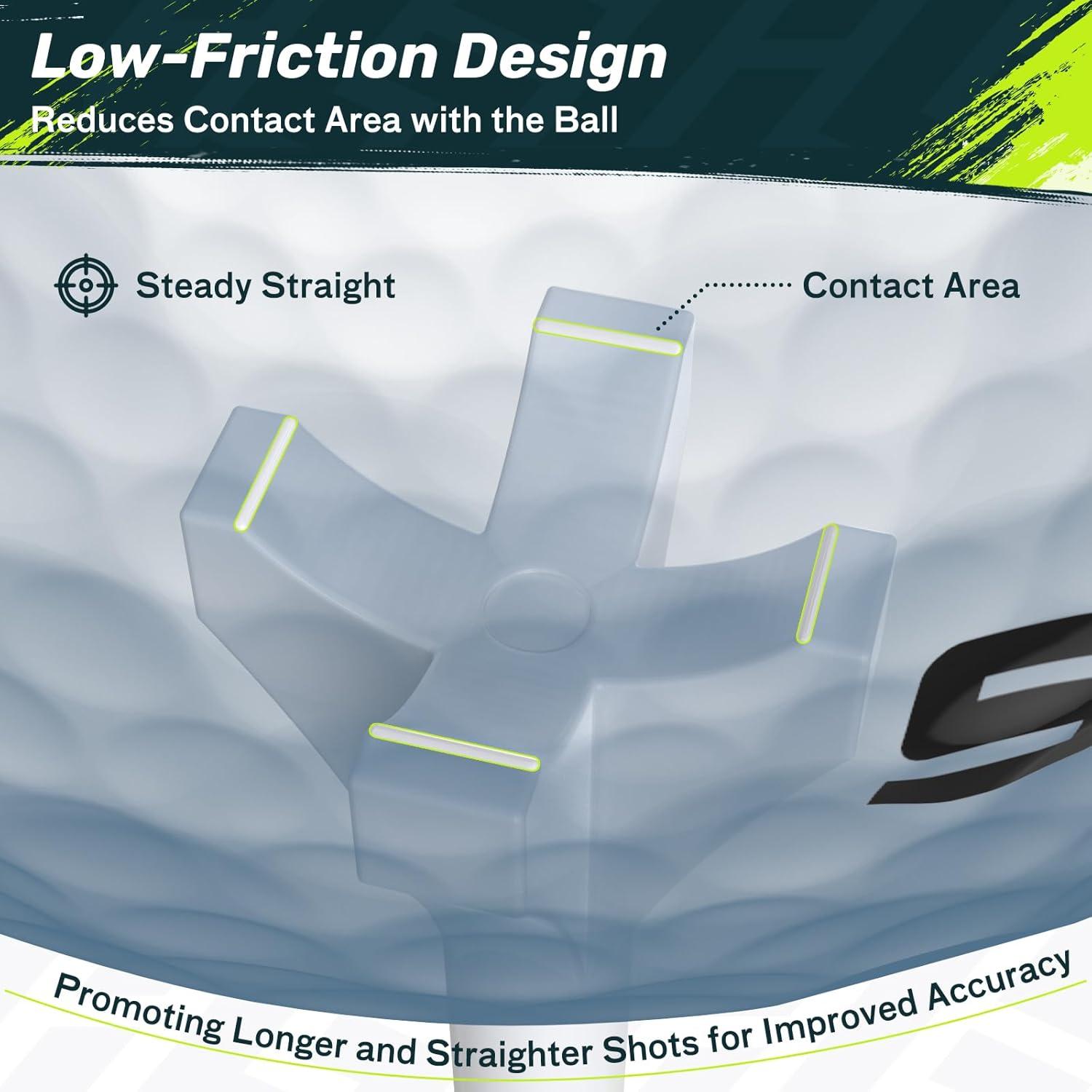 Tees de Golf SAPLIZE de Plástico 100 Pcs 83mm 4 Puntas