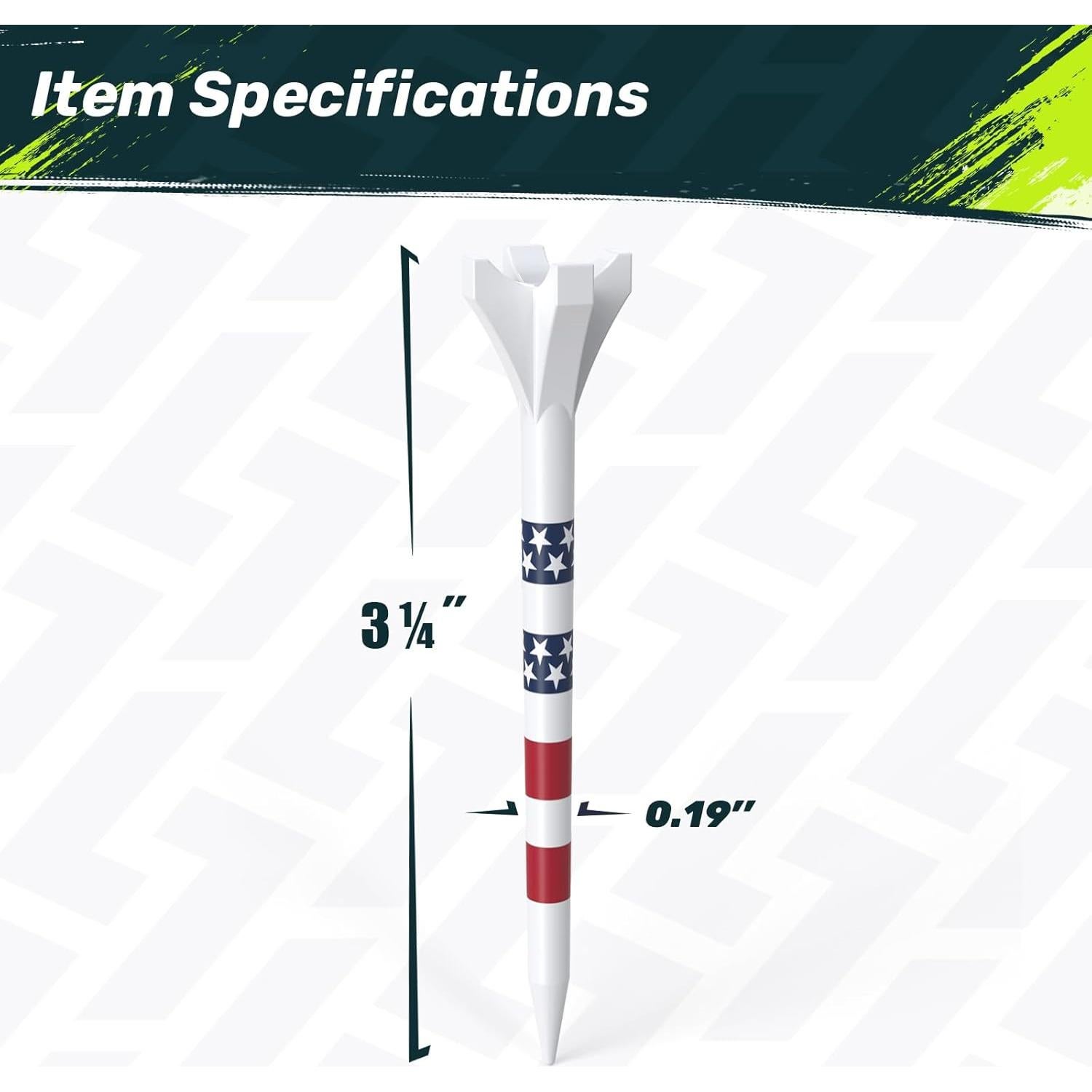 Tees de Golf SAPLIZE de Plástico 100 Pcs 83mm 4 Puntas