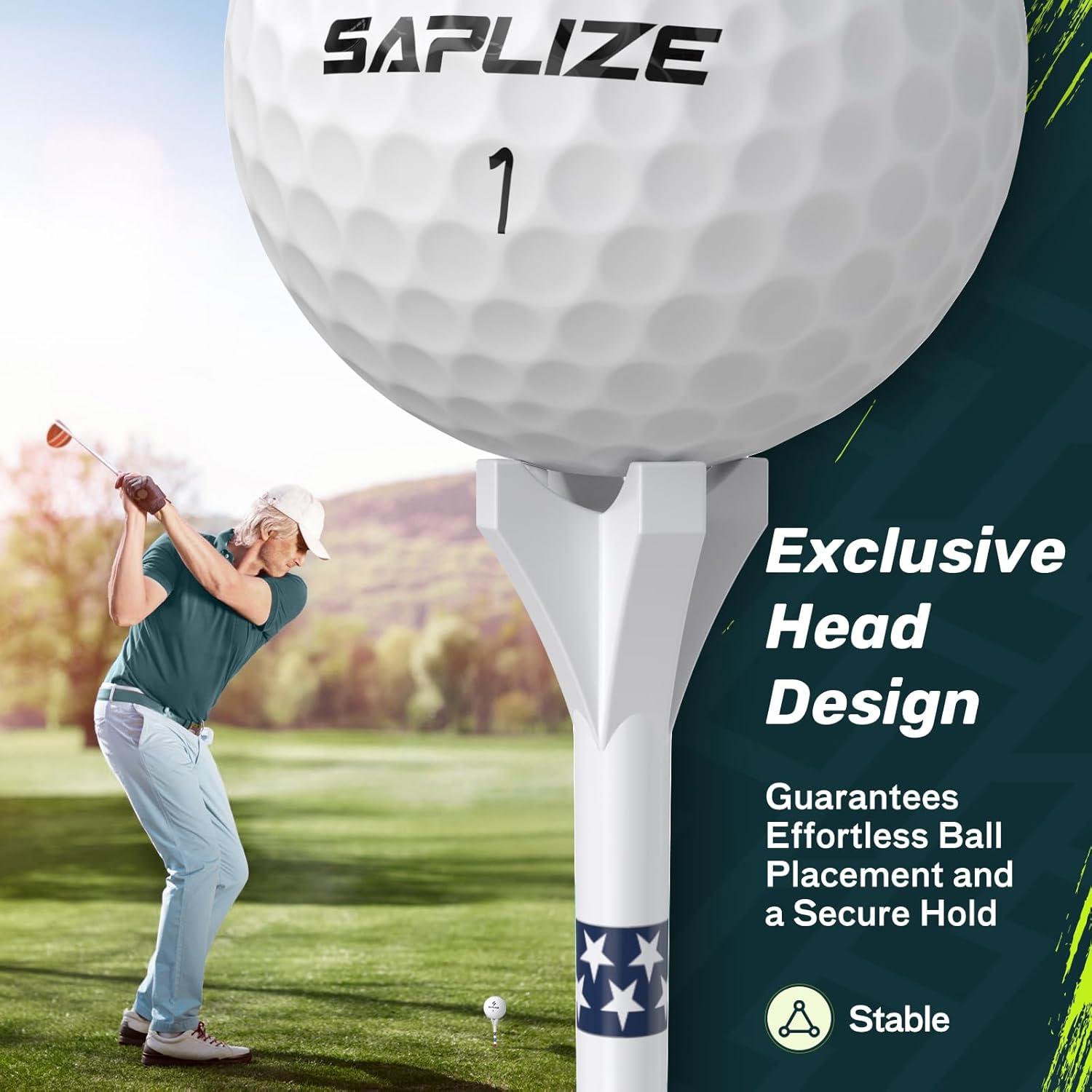 Tees de Golf SAPLIZE de Plástico 100 Pcs 83mm 4 Puntas