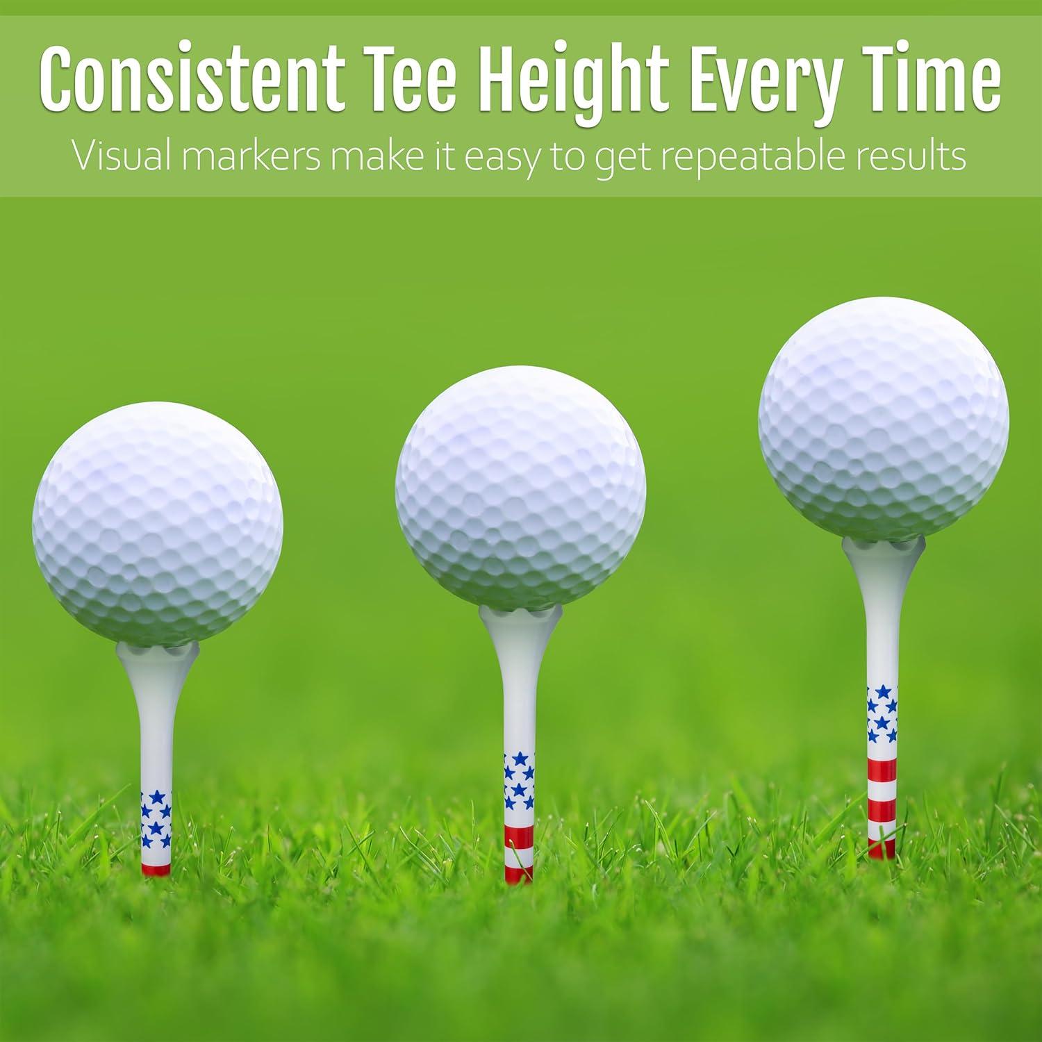 Paquete de 50 Tees de Golf Plástico NorthPointe 3.25" y 1.5"