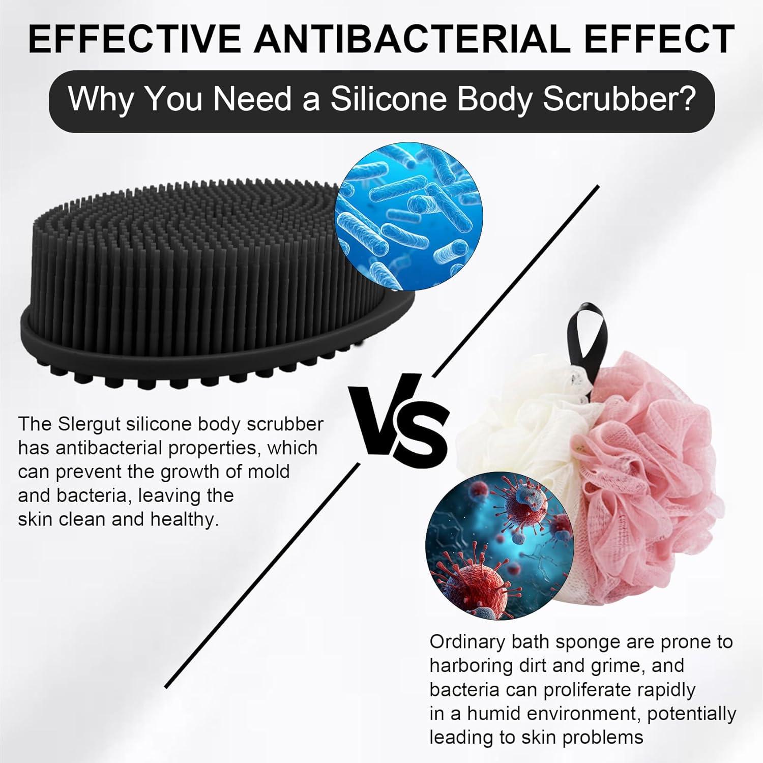 Esponja Corporal de Silicona Suave Slergut 2 PCS Exfoliante