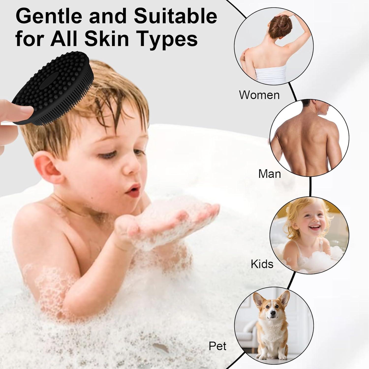 Esponja Corporal de Silicona Suave Slergut 2 PCS Exfoliante