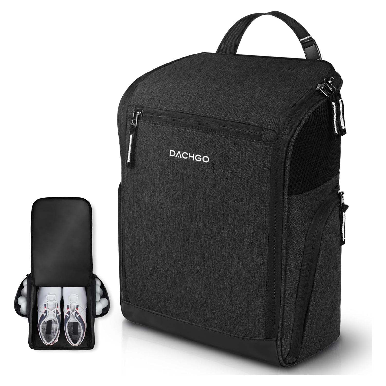 Bolsa para Zapatos de Golf Dachgo Negra Acolchada con Ventilación
