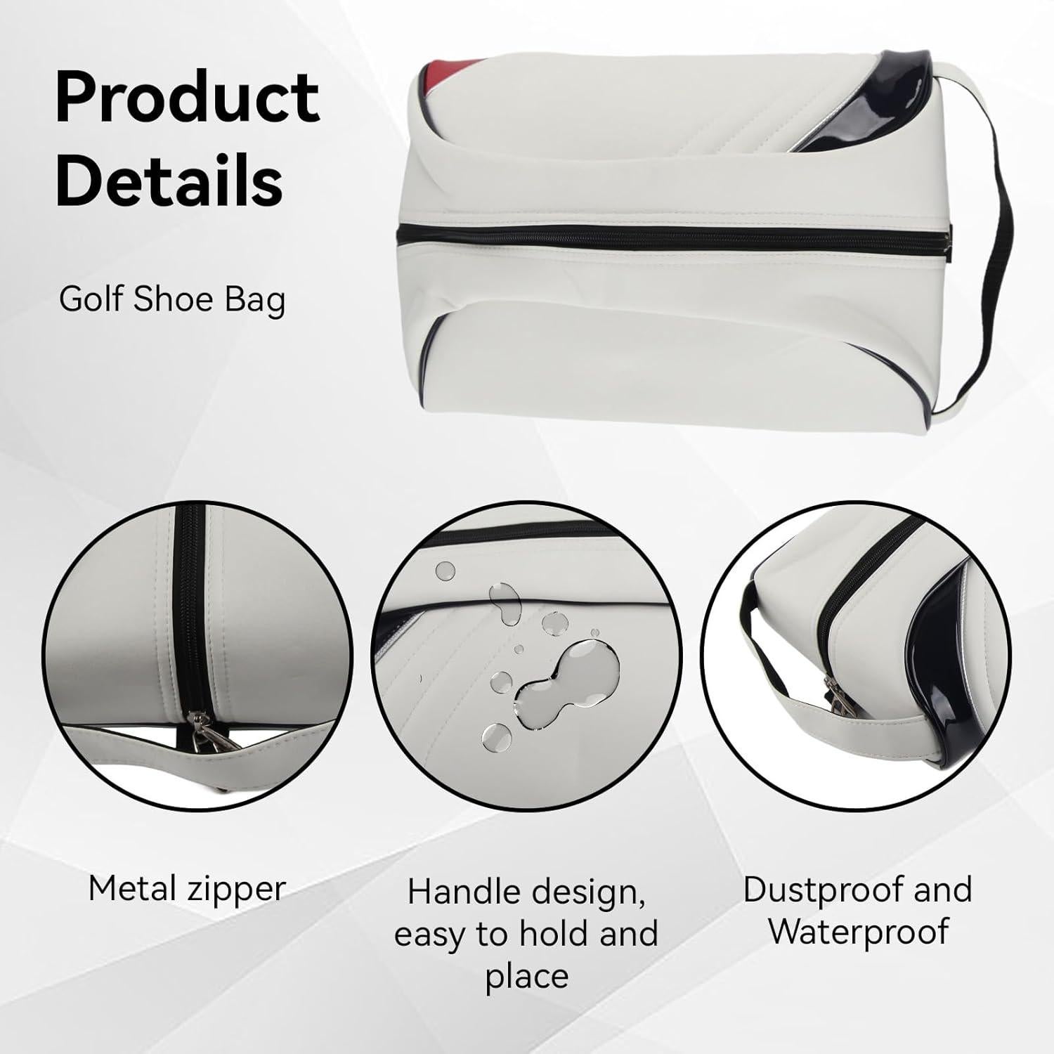 Bolsa de Transporte para Zapatos de Golf HERCHR - Cuero PU, 306g