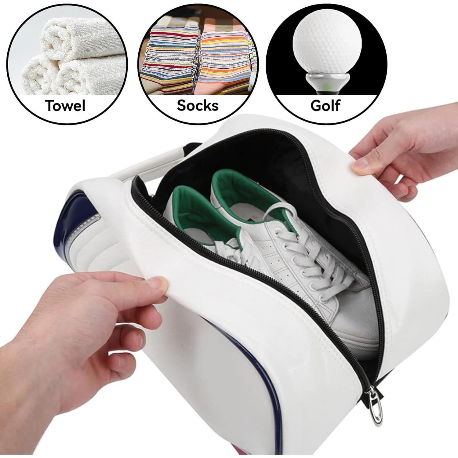 Bolsa de Transporte para Zapatos de Golf HERCHR - Cuero PU, 306g