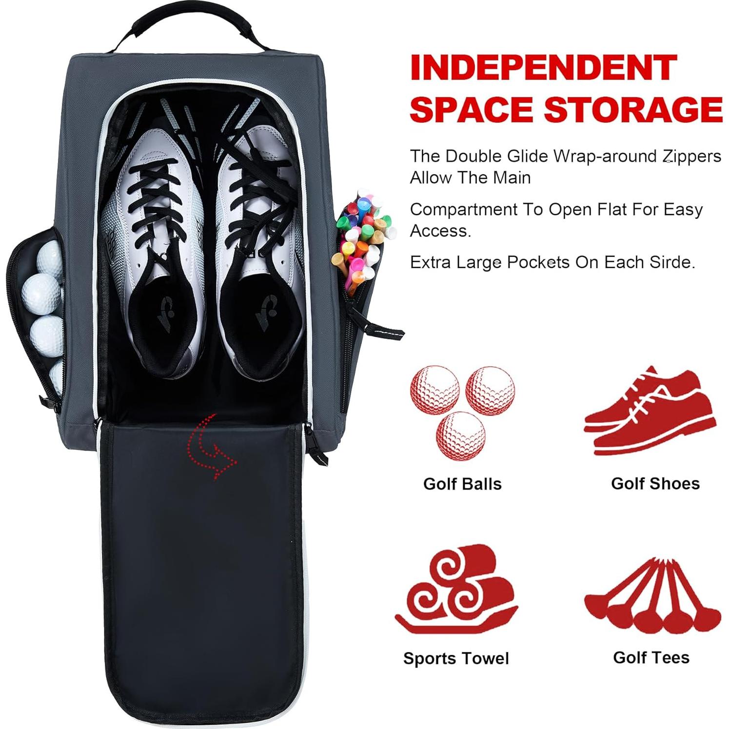 Bolsa para Zapatos de Golf EALER GSB100 Gris con Ventilación