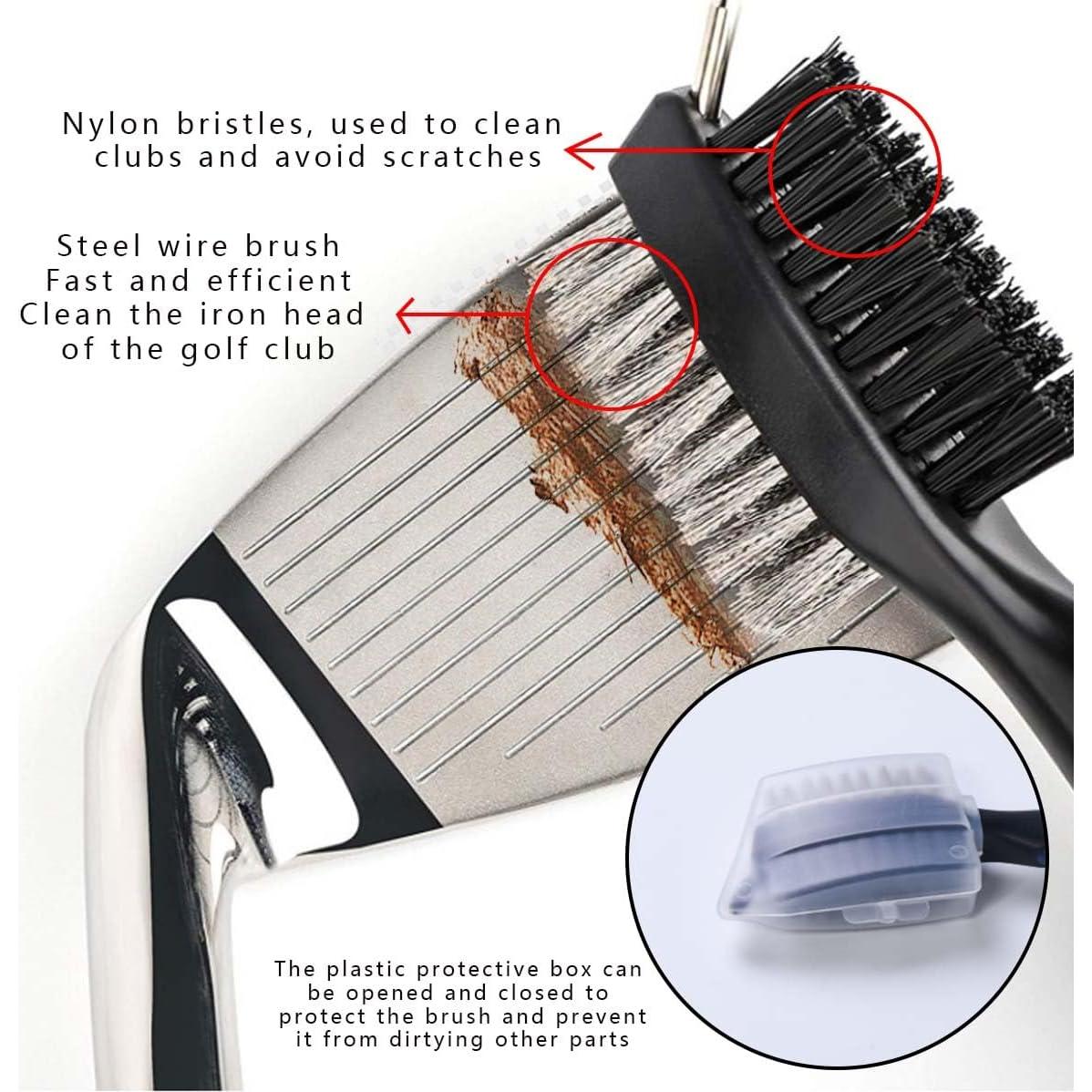 Paquete de 2 Cepillos de Limpieza para Palos de Golf OBTANIM