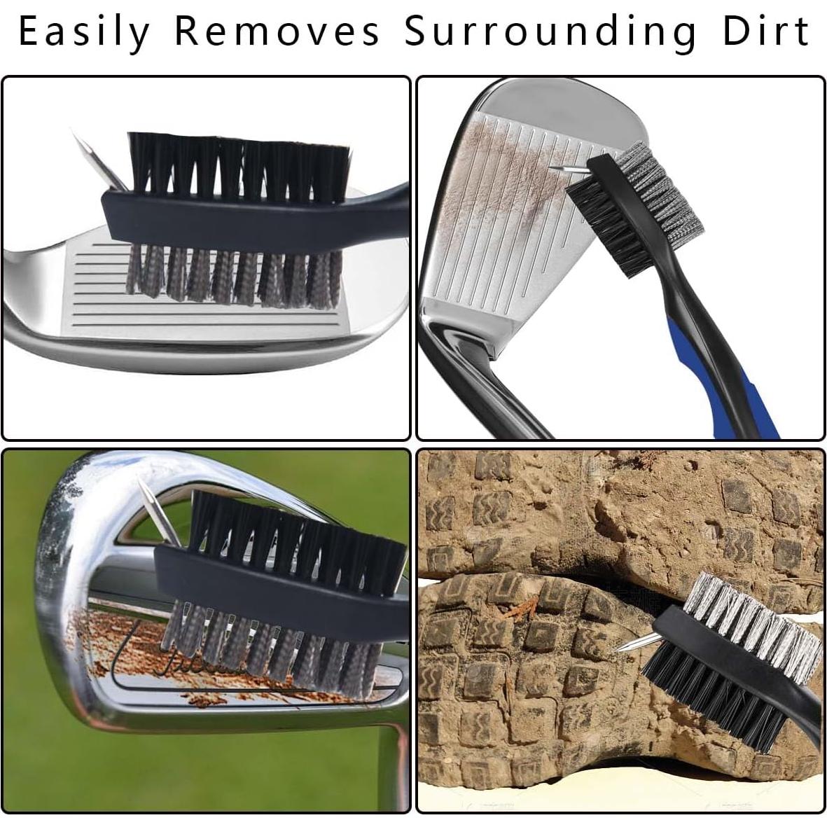 Paquete de 2 Cepillos de Limpieza para Palos de Golf OBTANIM