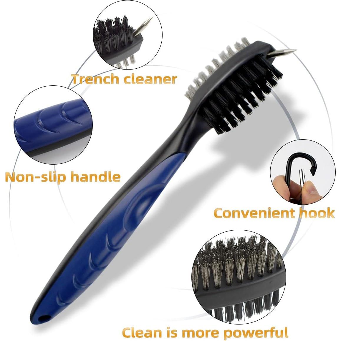 Cepillo de Limpieza de Palos de Golf Yuntop 3 en 1 con Cuerda Retráctil