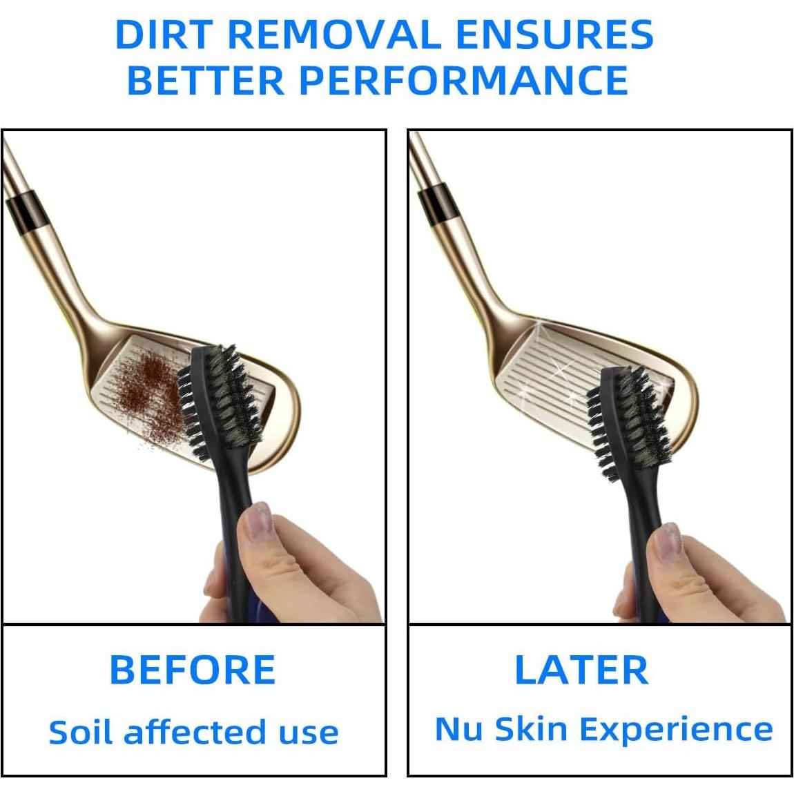 Cepillo de Limpieza de Palos de Golf Yuntop 3 en 1 con Cuerda Retráctil