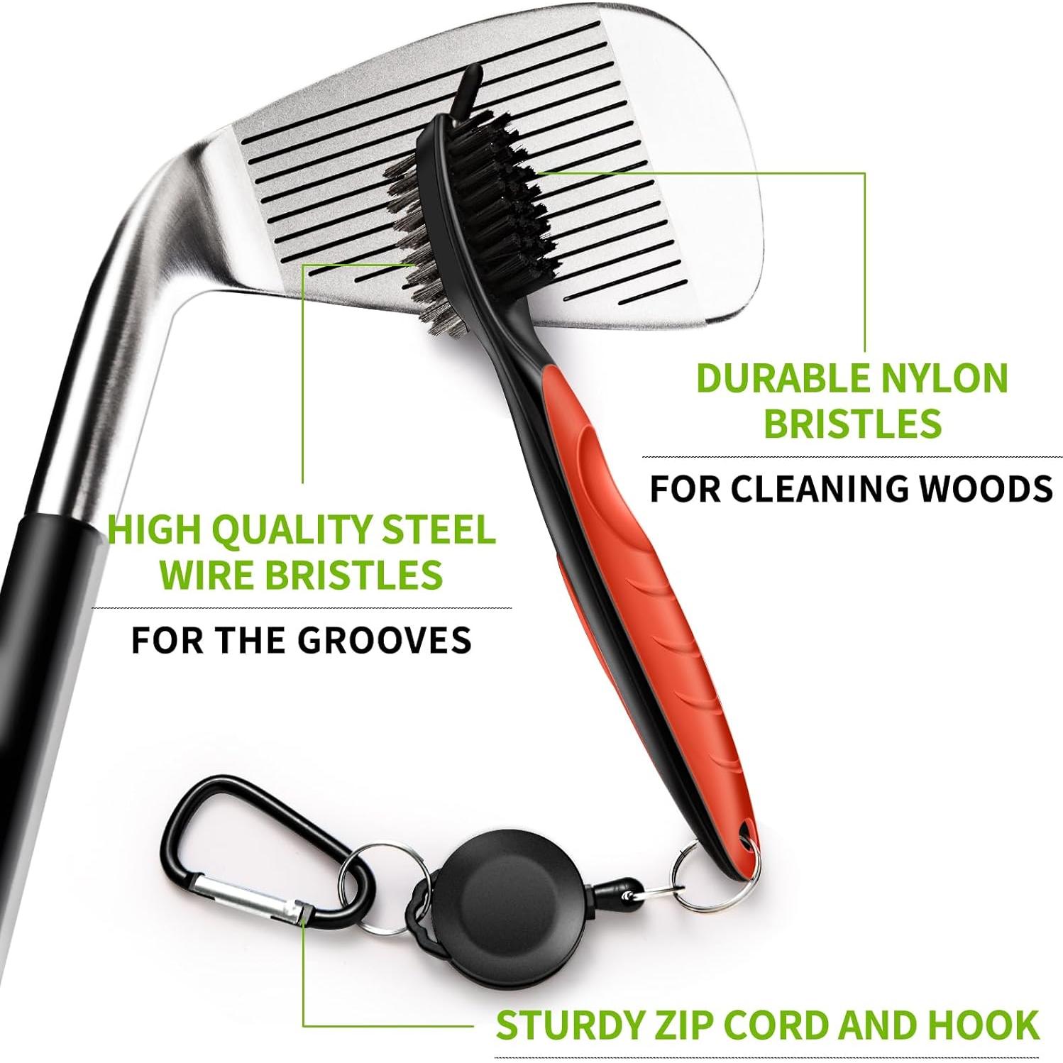 Cepillo Limpiador de Palos de Golf KUUKIKV 2 Piezas