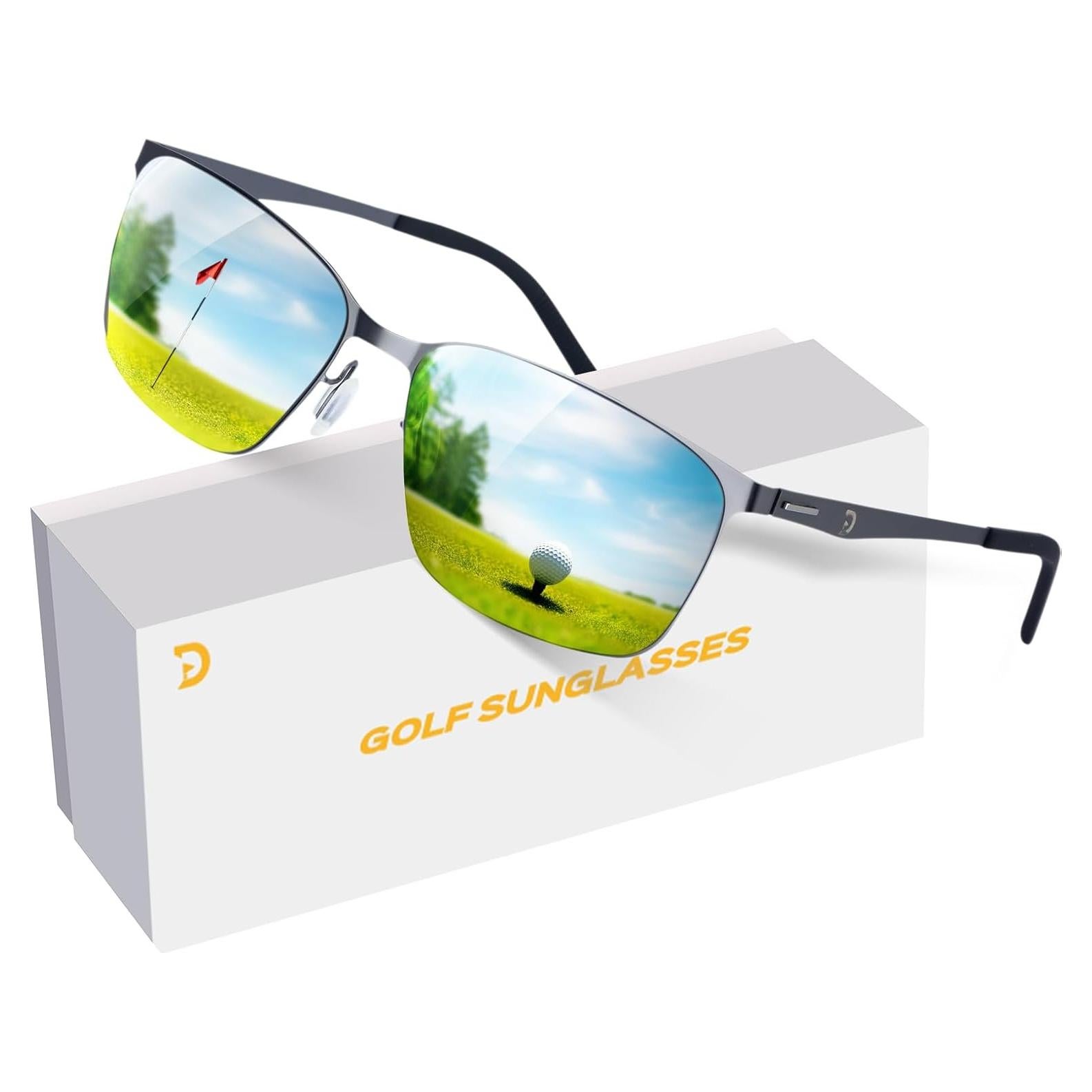 Gafas de sol polarizadas UV400 para golf hombres gris pro