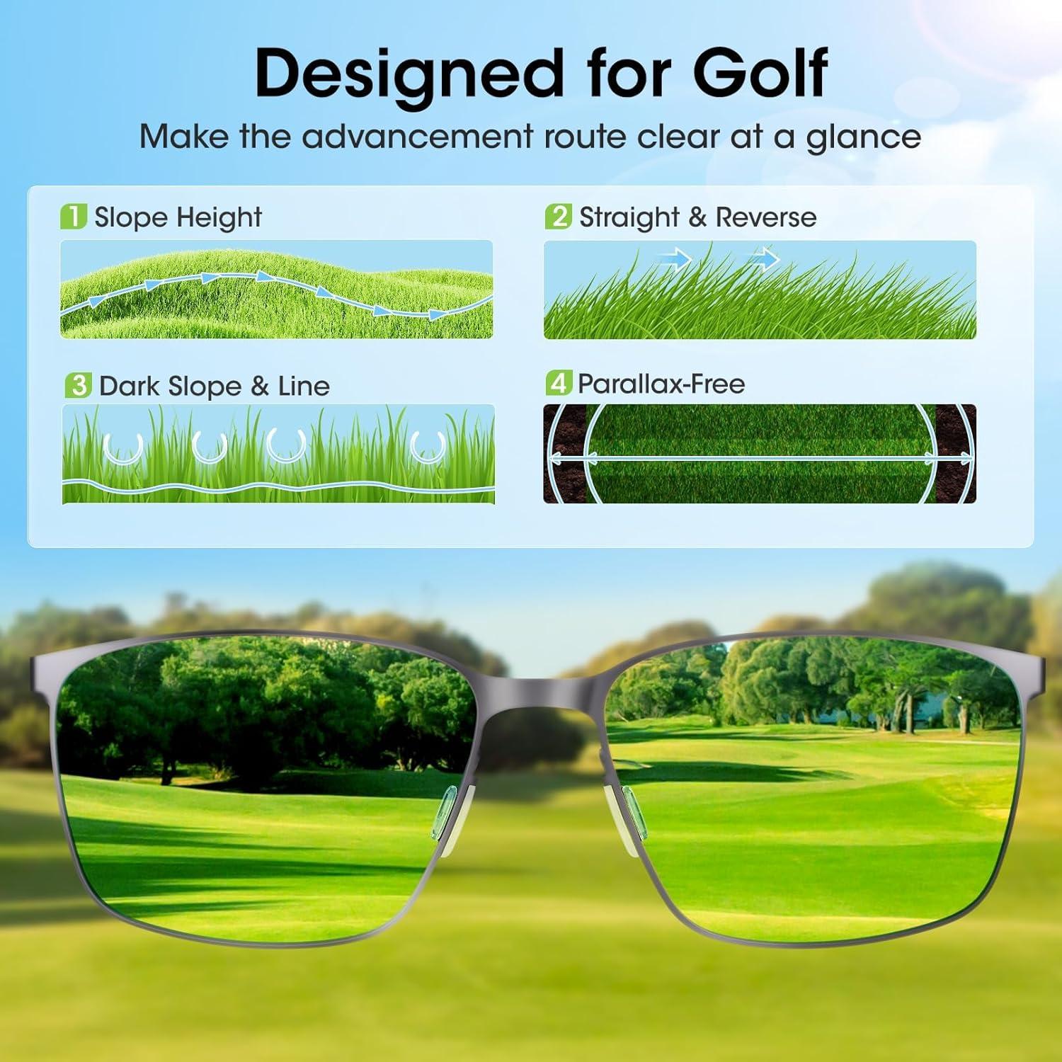Gafas de sol polarizadas UV400 para golf hombres gris pro