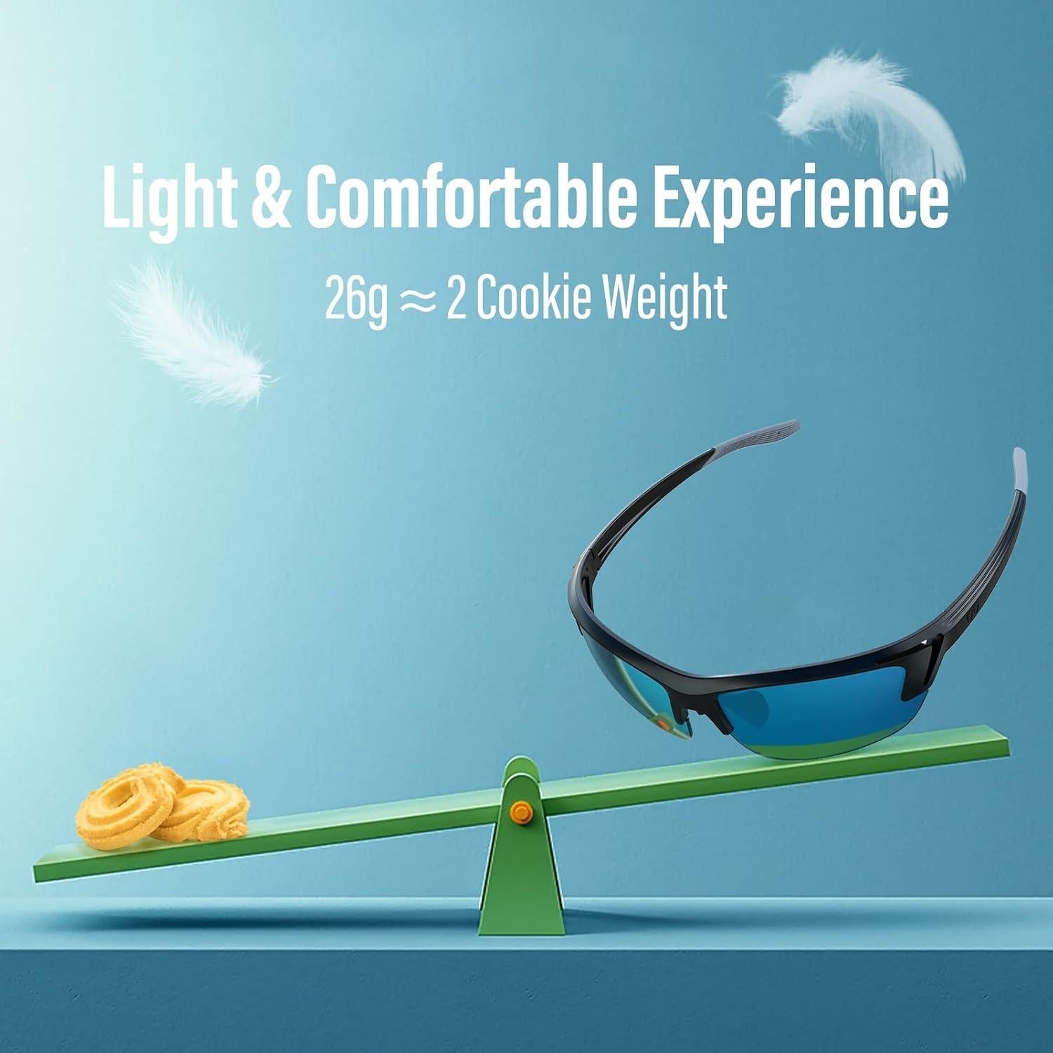 Gafas de sol deportivas Bloomoak Golf UV400 con marco ventilado