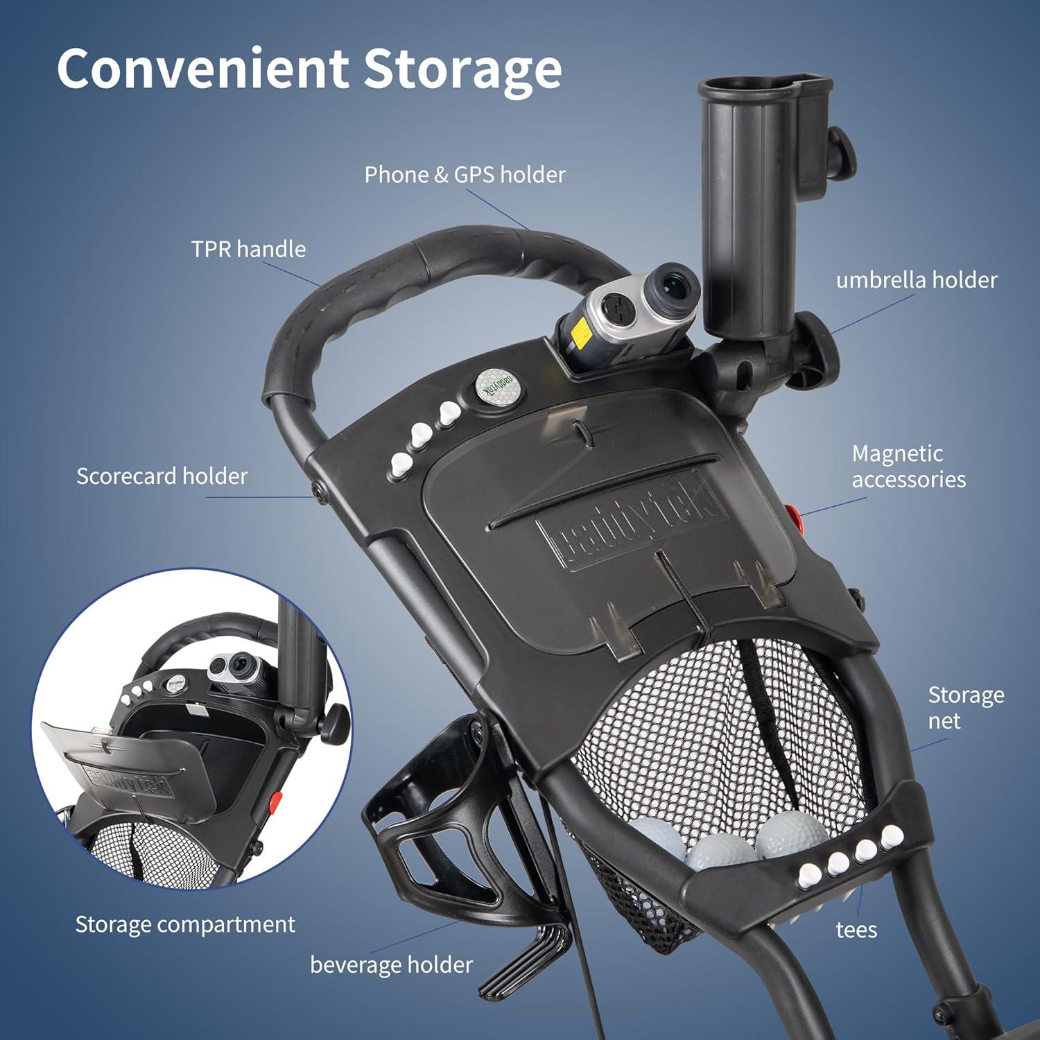 Carrito de Golf Plegable Caddytek Explorer V8 6.8 kg Gris Oscuro