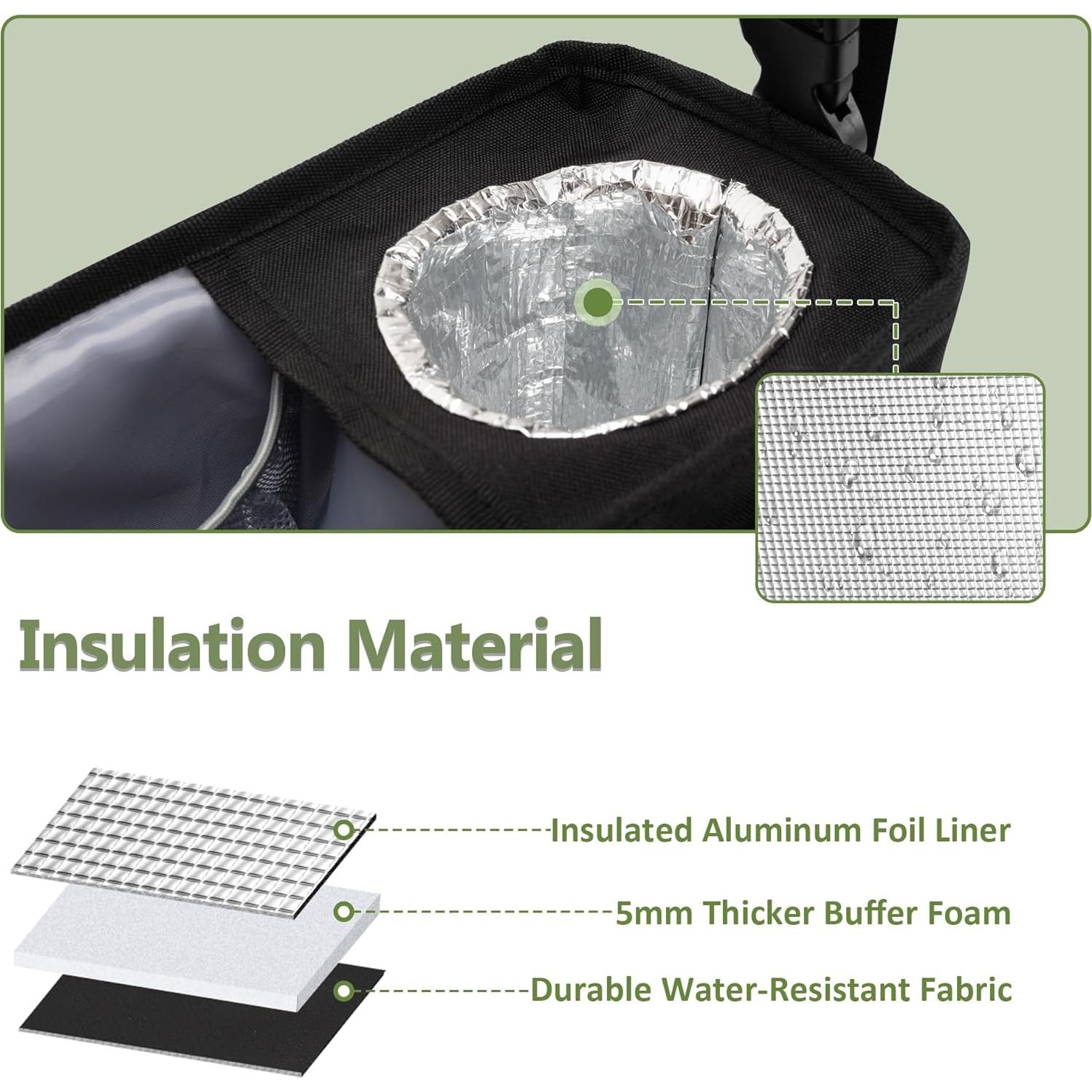 Bolsa Organizadora para Carro de Golf PGmoon con Portavasos y 6 Bolsillos