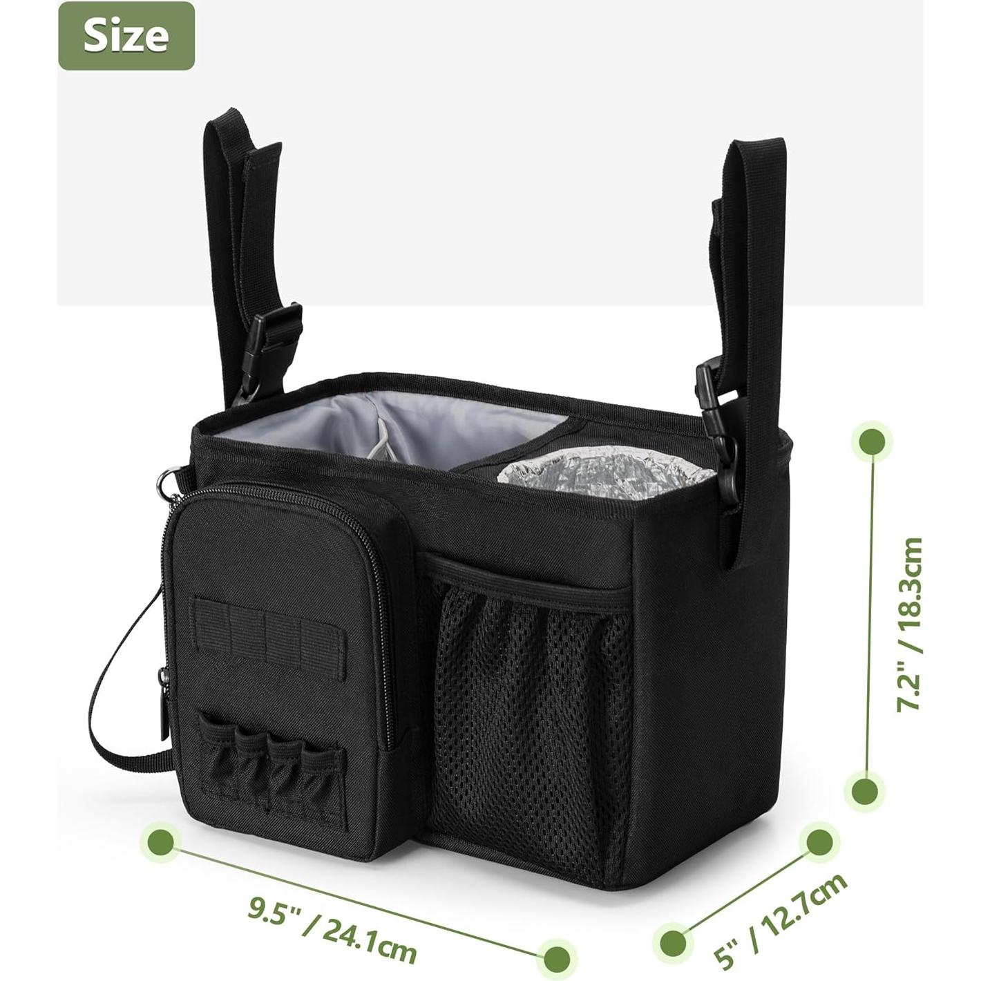 Bolsa Organizadora para Carro de Golf PGmoon con Portavasos y 6 Bolsillos