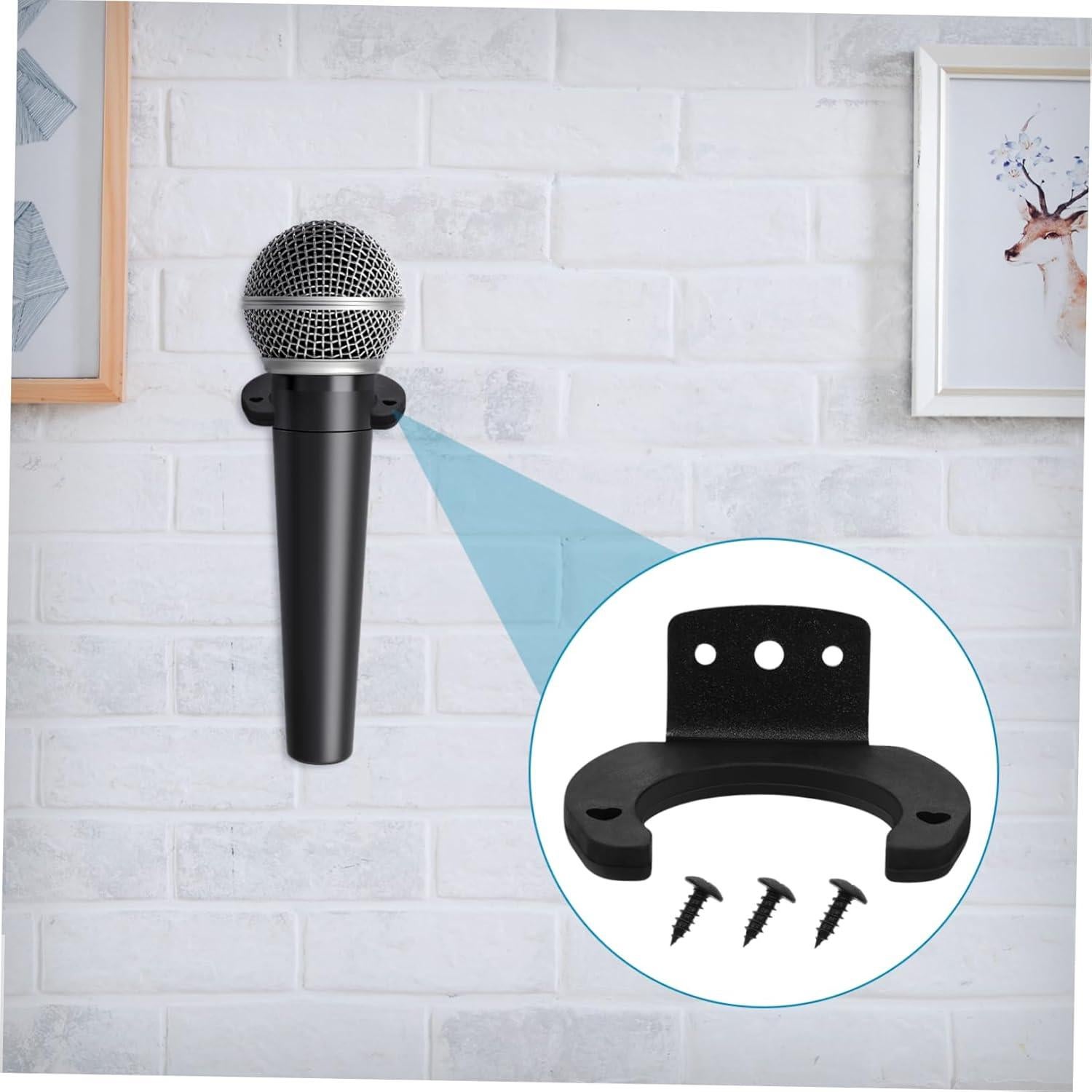 Soportes de Micrófono MILISTEN 4 Piezas Clip Montaje Pared