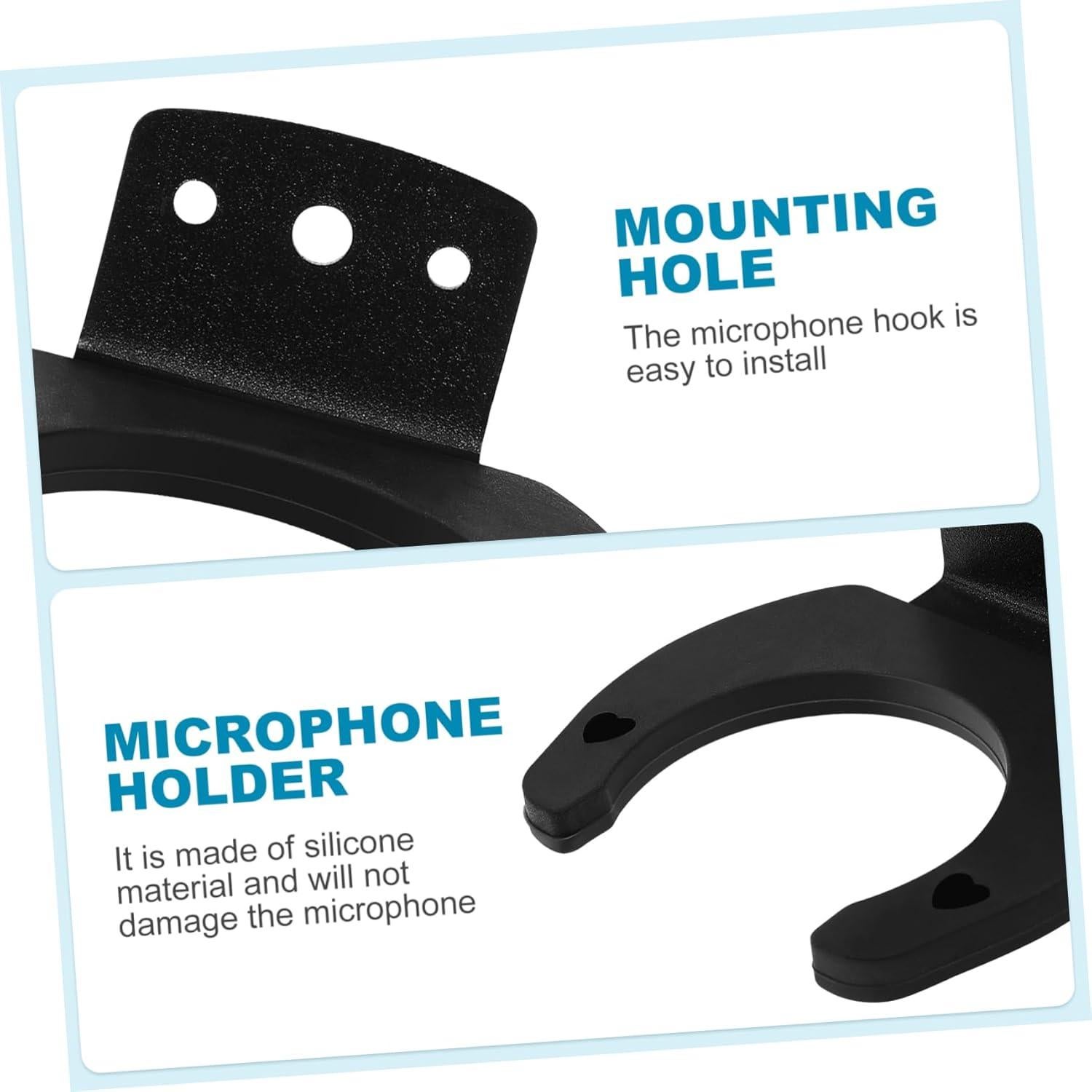 Soportes de Micrófono MILISTEN 4 Piezas Clip Montaje Pared