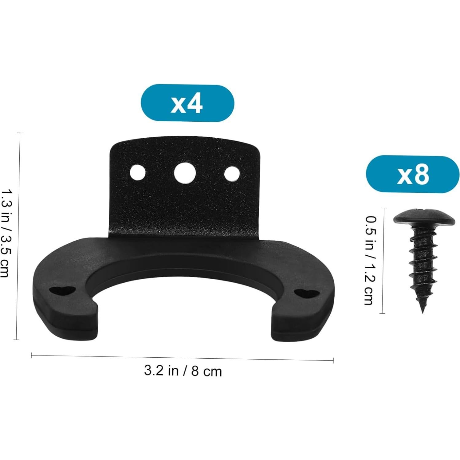 Soportes de Micrófono MILISTEN 4 Piezas Clip Montaje Pared