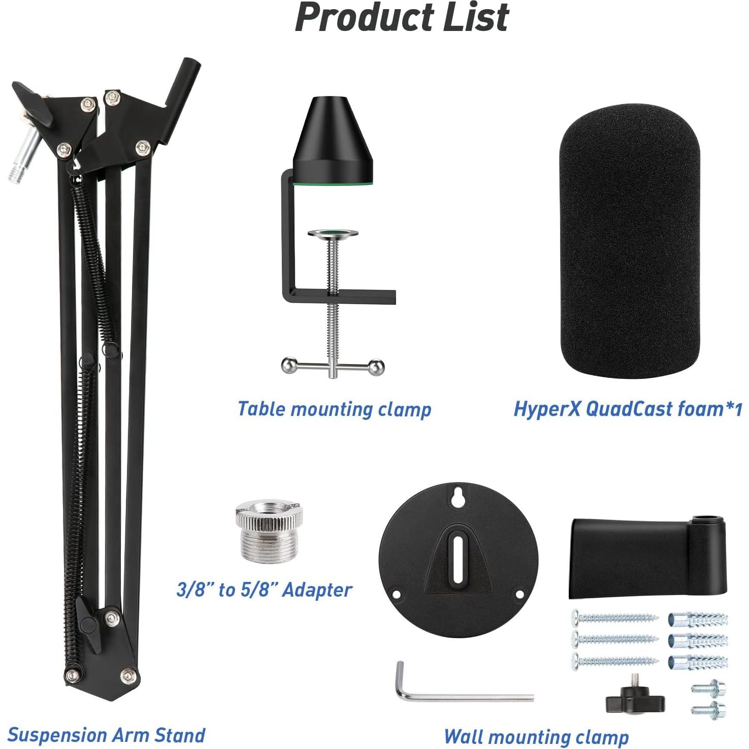 Brazo de Micrófono Sunmon con Filtro Antipop para HyperX