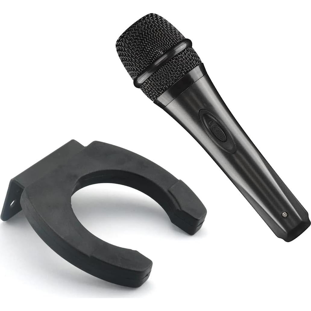 Clip de Micrófono 2 Piezas Negro Soporte Montaje 44mm