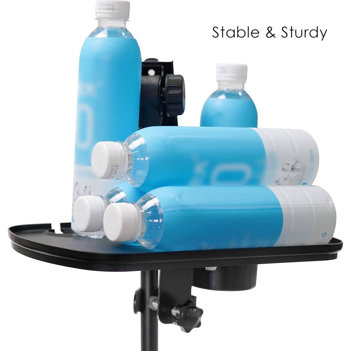 Bandeja Soporte para Micrófono Deluxe - Plástico Negro 26.2x20.5cm