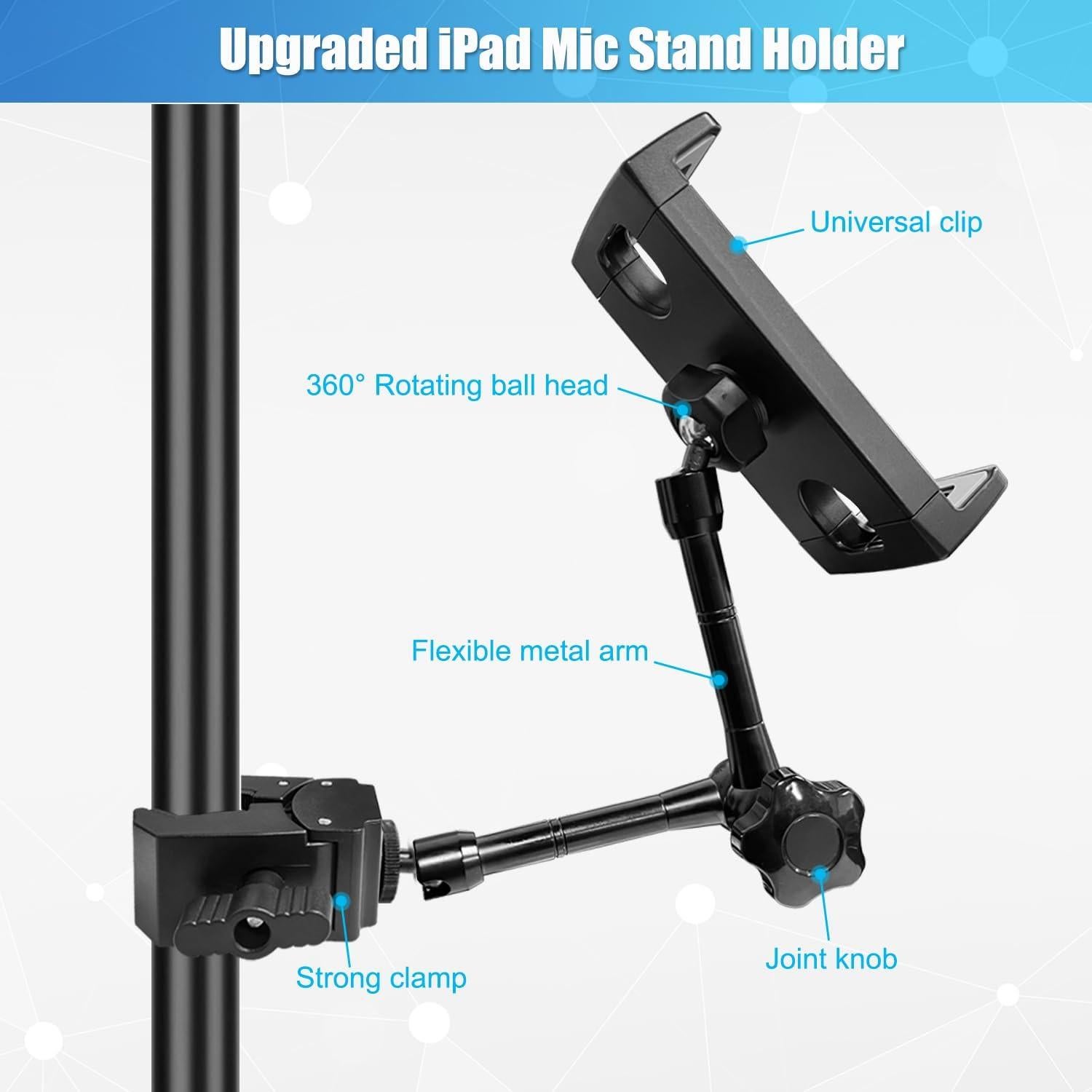 Soporte para Tablet JCWINY con Montaje Ajustable 12 a 33 cm