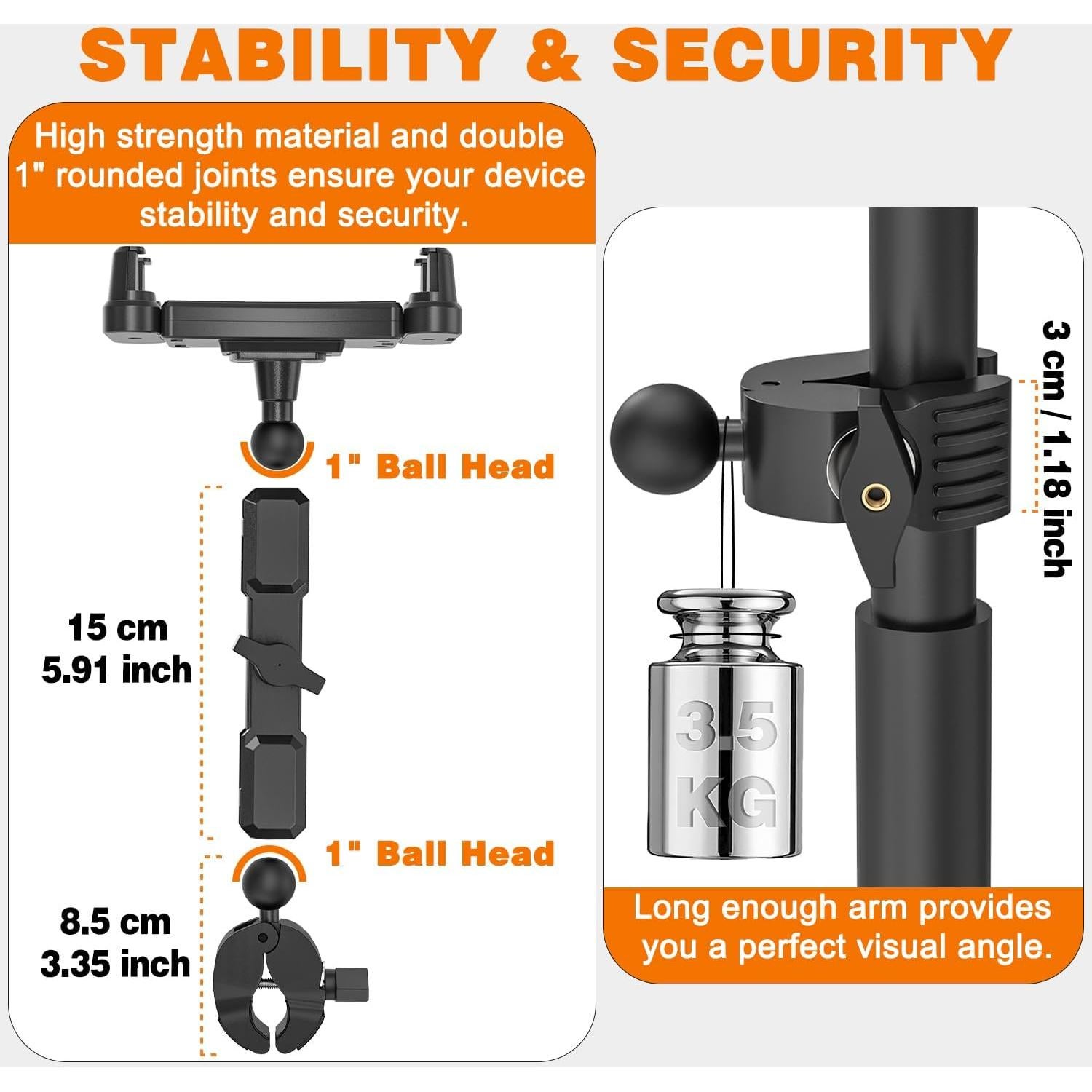 Soporte de Micrófono para iPad Jubor JBST066 15 cm Ajustable