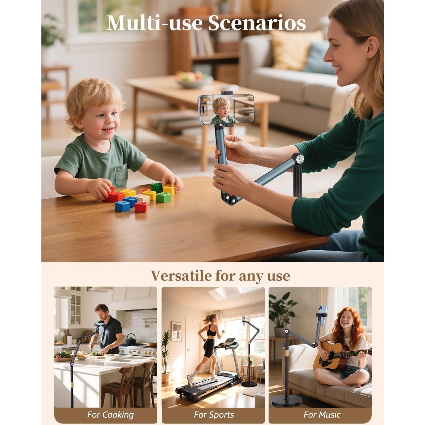 Soporte de Piso para Teléfono Arsoer MT002 Ajustable 53-137 cm