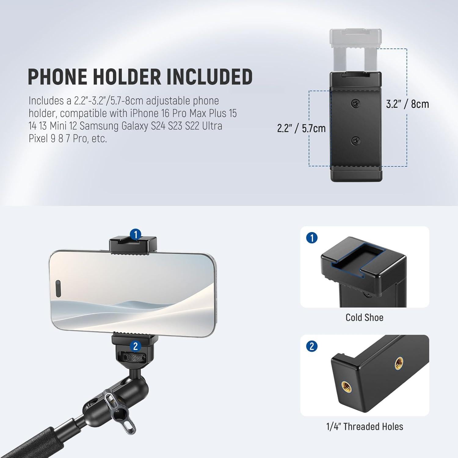 Soporte de Cámara NEEWER UA057 Brazo Articulado 55 cm