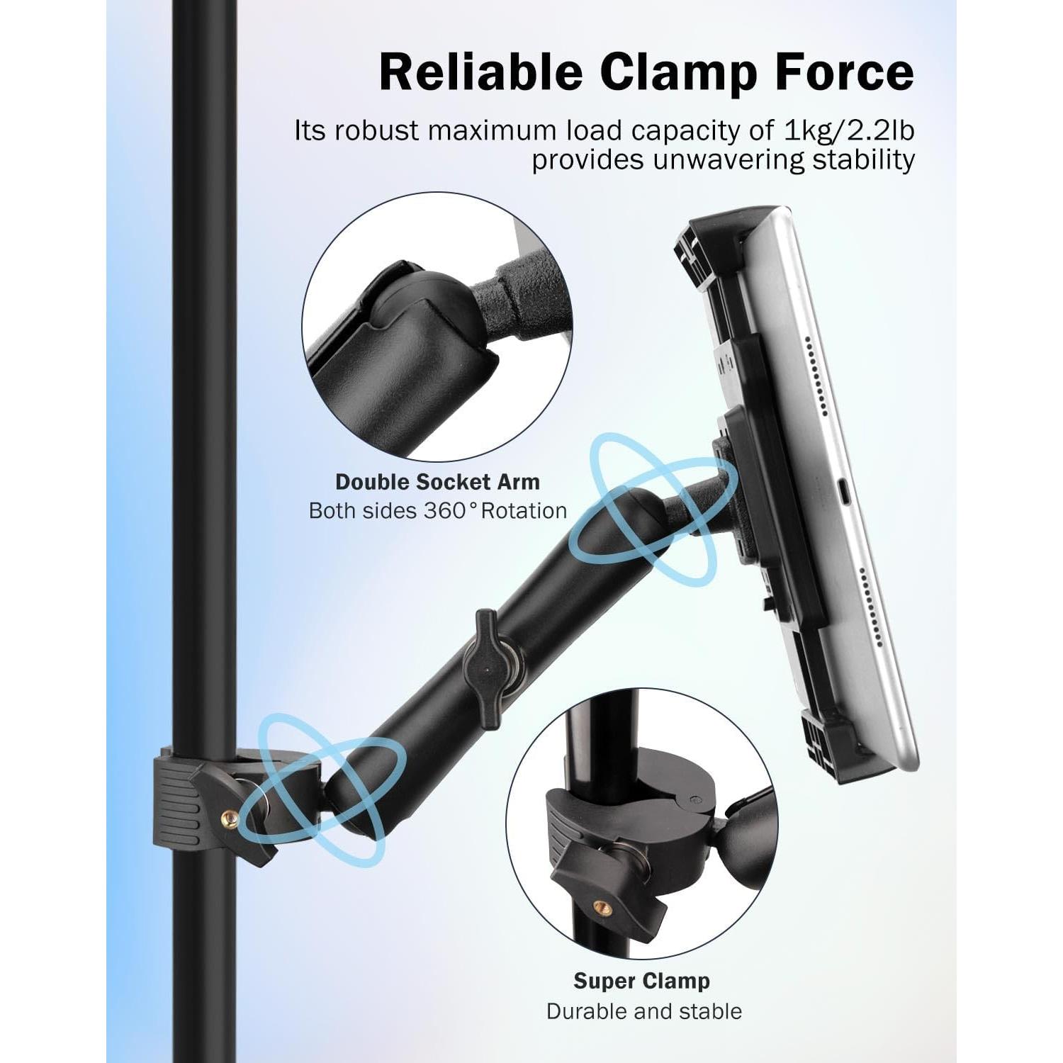 Soporte para iPad LMS 4-13.5" para Micrófono y Bicicleta