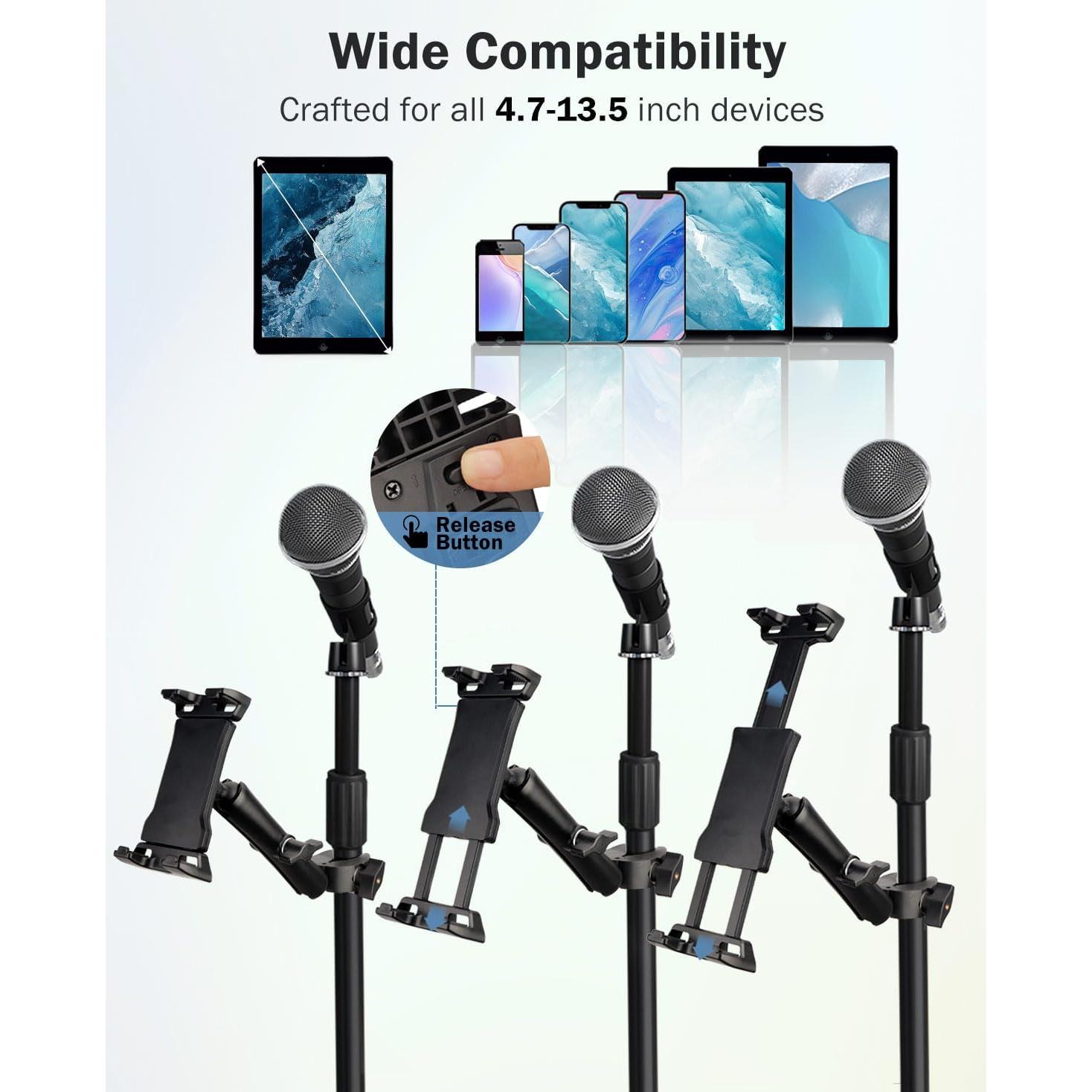 Soporte para iPad LMS 4-13.5" para Micrófono y Bicicleta