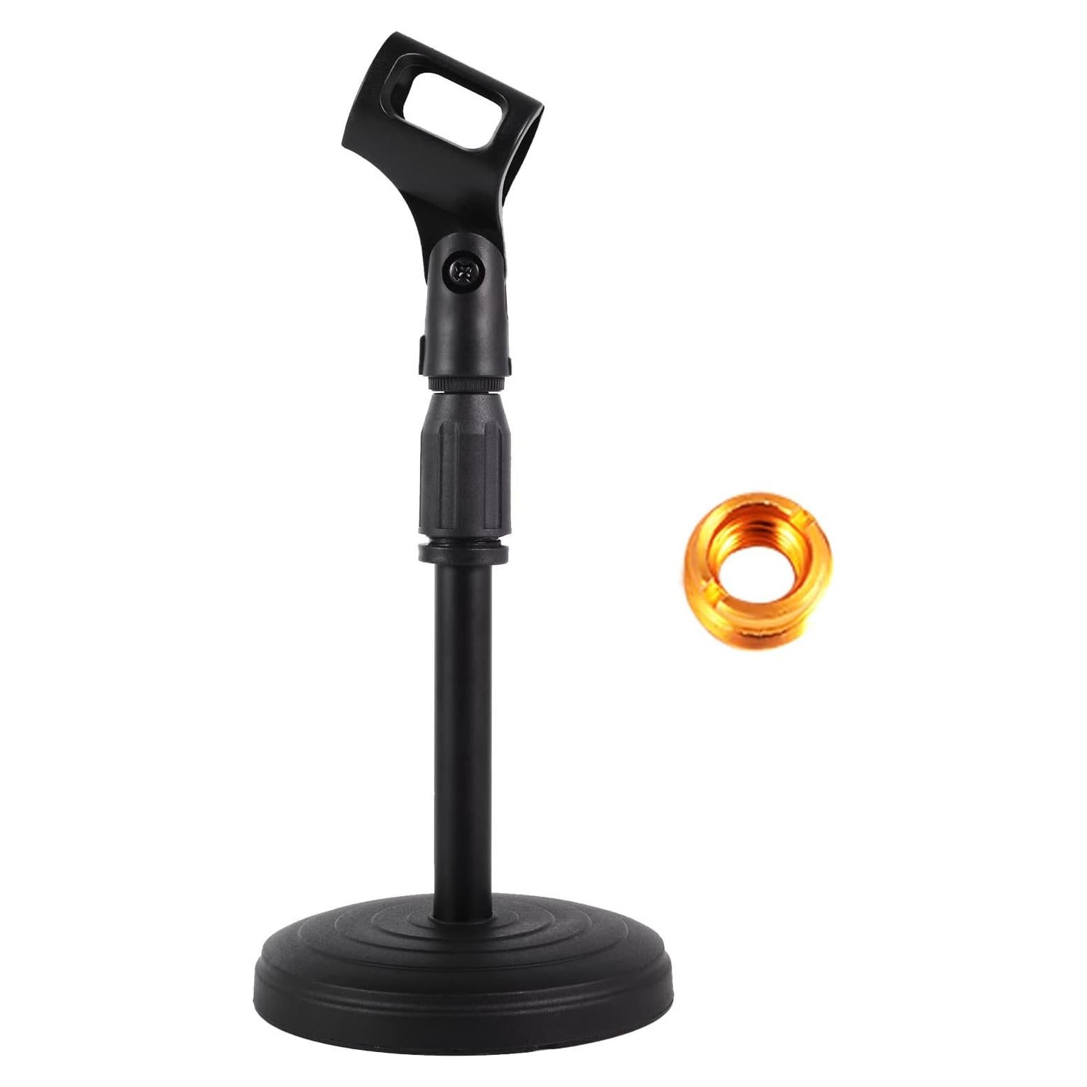 Soporte de Micrófono de Escritorio Poocar Ajustable Metal Azul