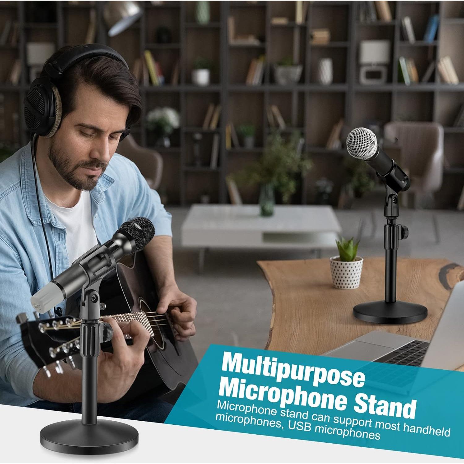 Soporte de Micrófono de Escritorio Hoteam - 2 Pcs Ajustable