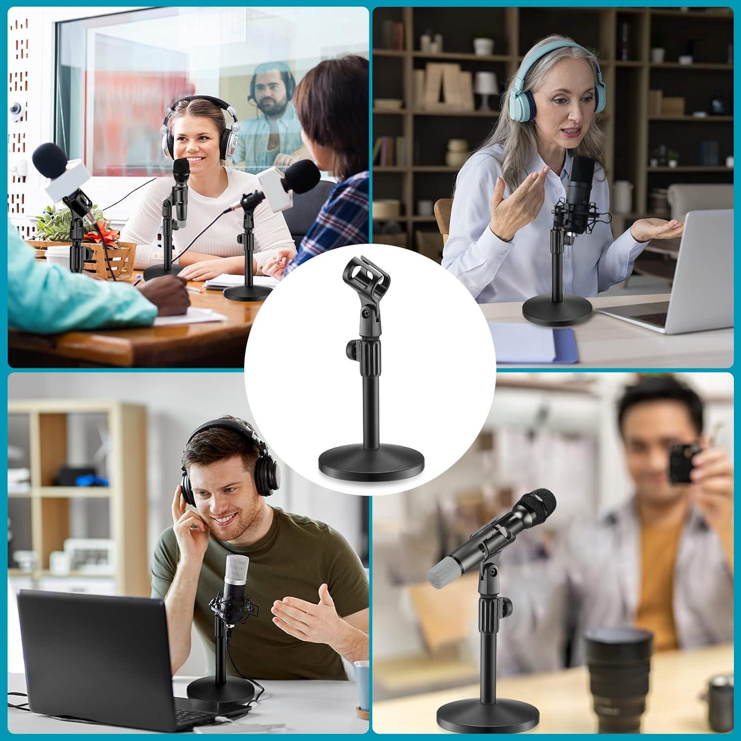 Soporte de Micrófono de Escritorio Hoteam - 2 Pcs Ajustable