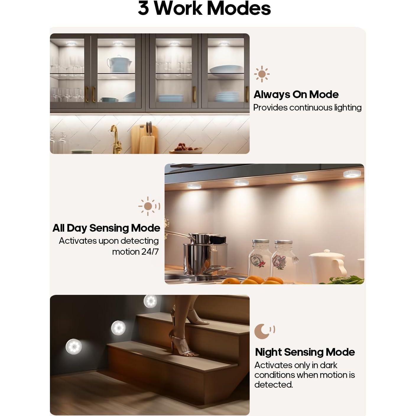 Luces LED RGB Goodea 6 Pack con control remoto y sensor